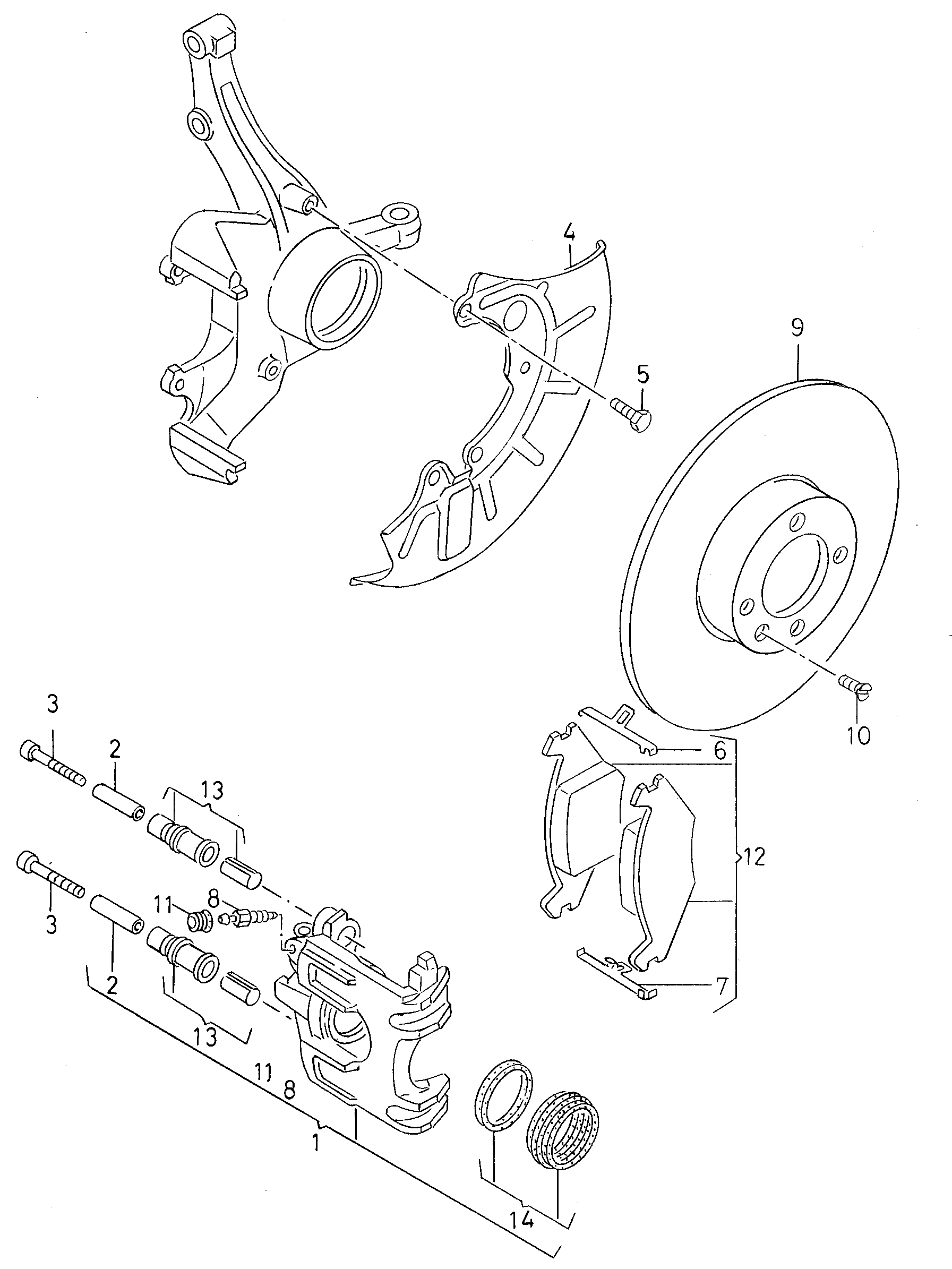 Skoda 191 698 447 - Комплект направляющей гильзы parts5.com