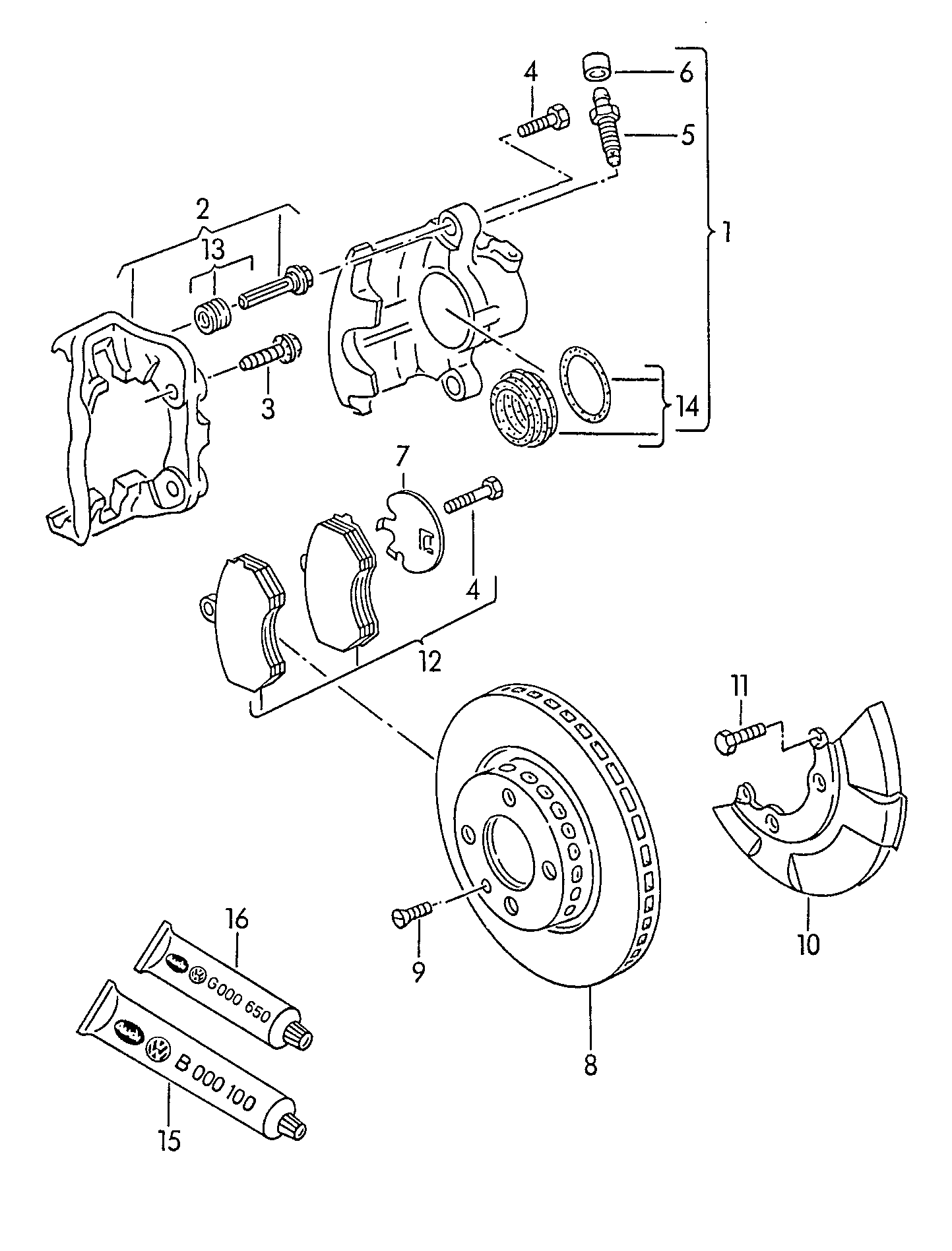 VW 535615301 - Тормозной диск parts5.com