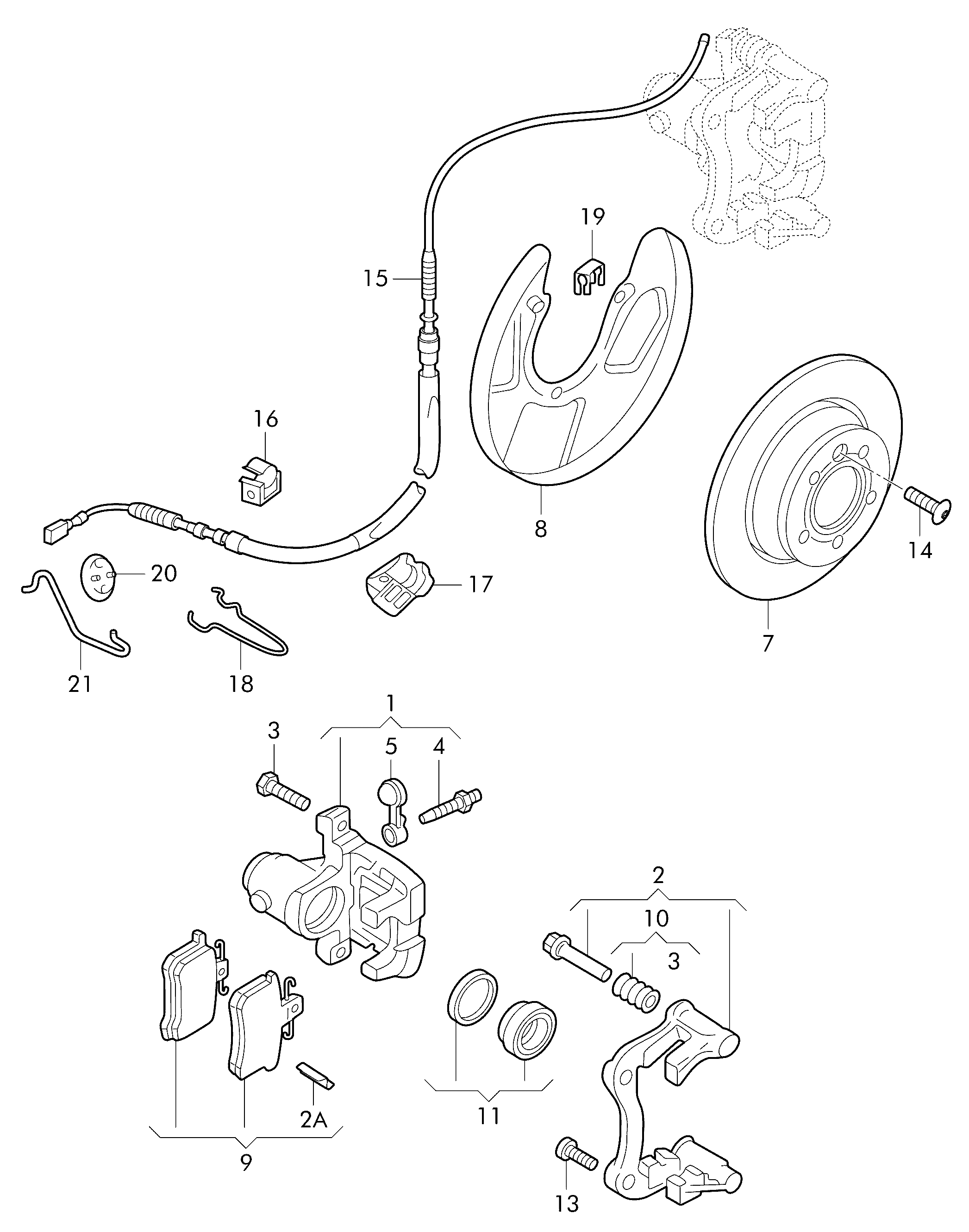 Seat 6K0 615 423 D - Тормозной суппорт parts5.com