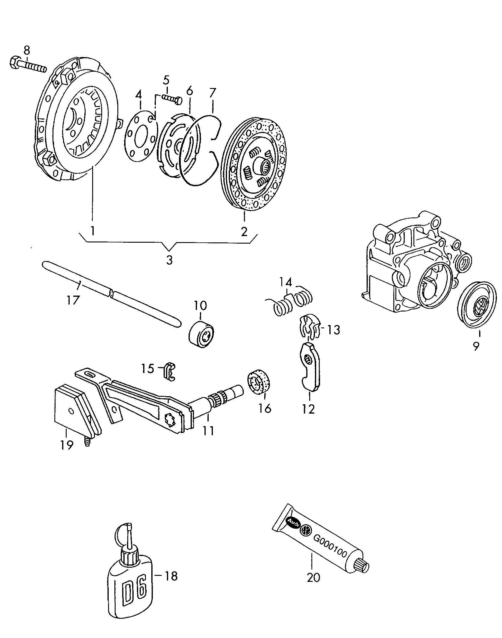 VAG 027141033SX - Диск сцепления, фрикцион parts5.com