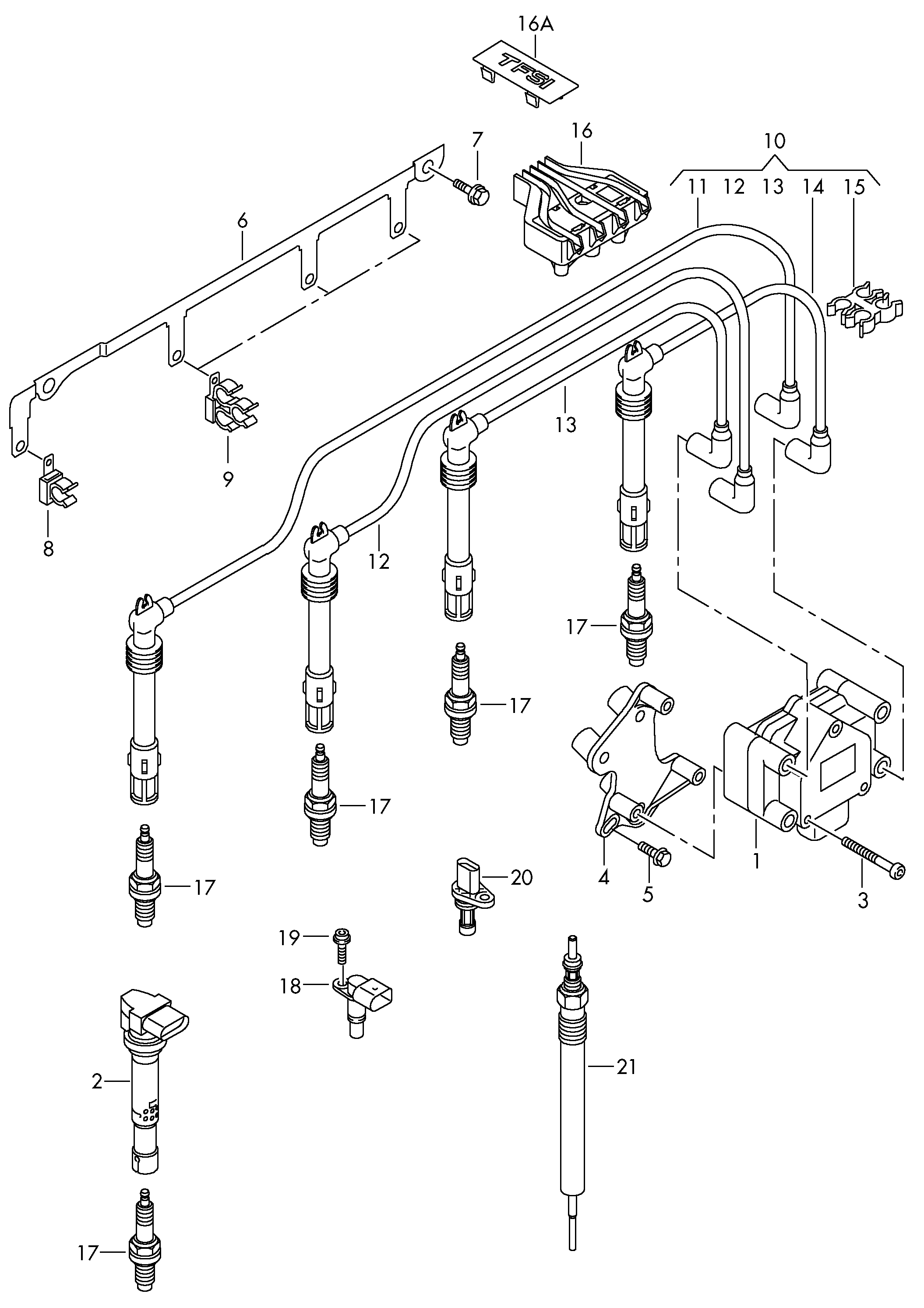 Seat 036 905 715 G - Катушка зажигания parts5.com