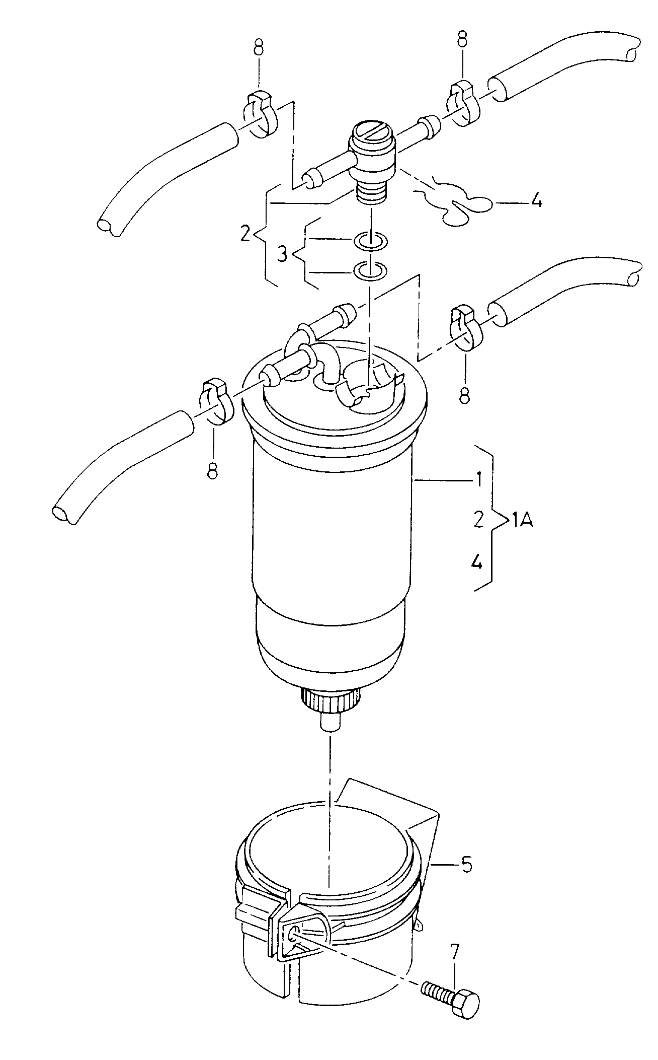 VAG 6K0 127 401 G - Топливный фильтр parts5.com