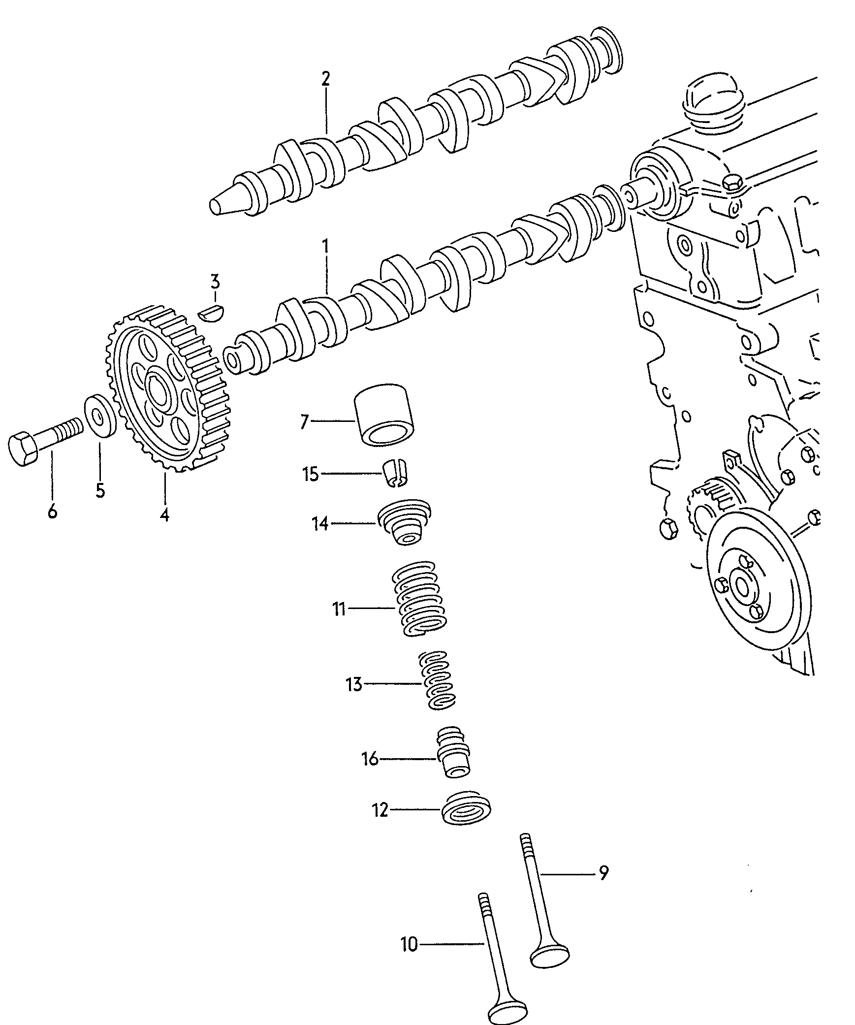 VW 050 109 309 H - Толкатель, гидрокомпенсатор parts5.com