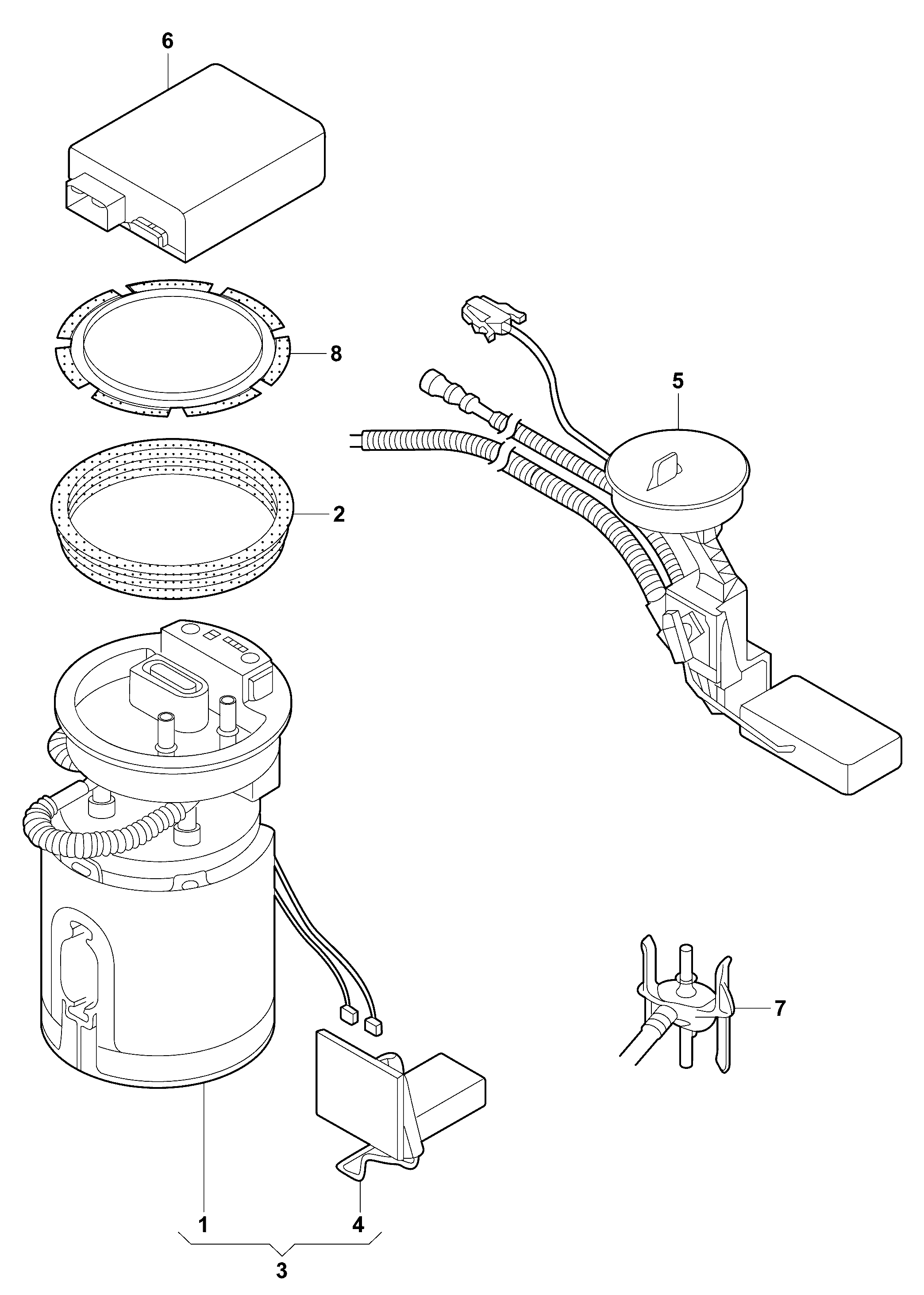 Skoda 6N0919673B - Sender for fuel gauge parts5.com