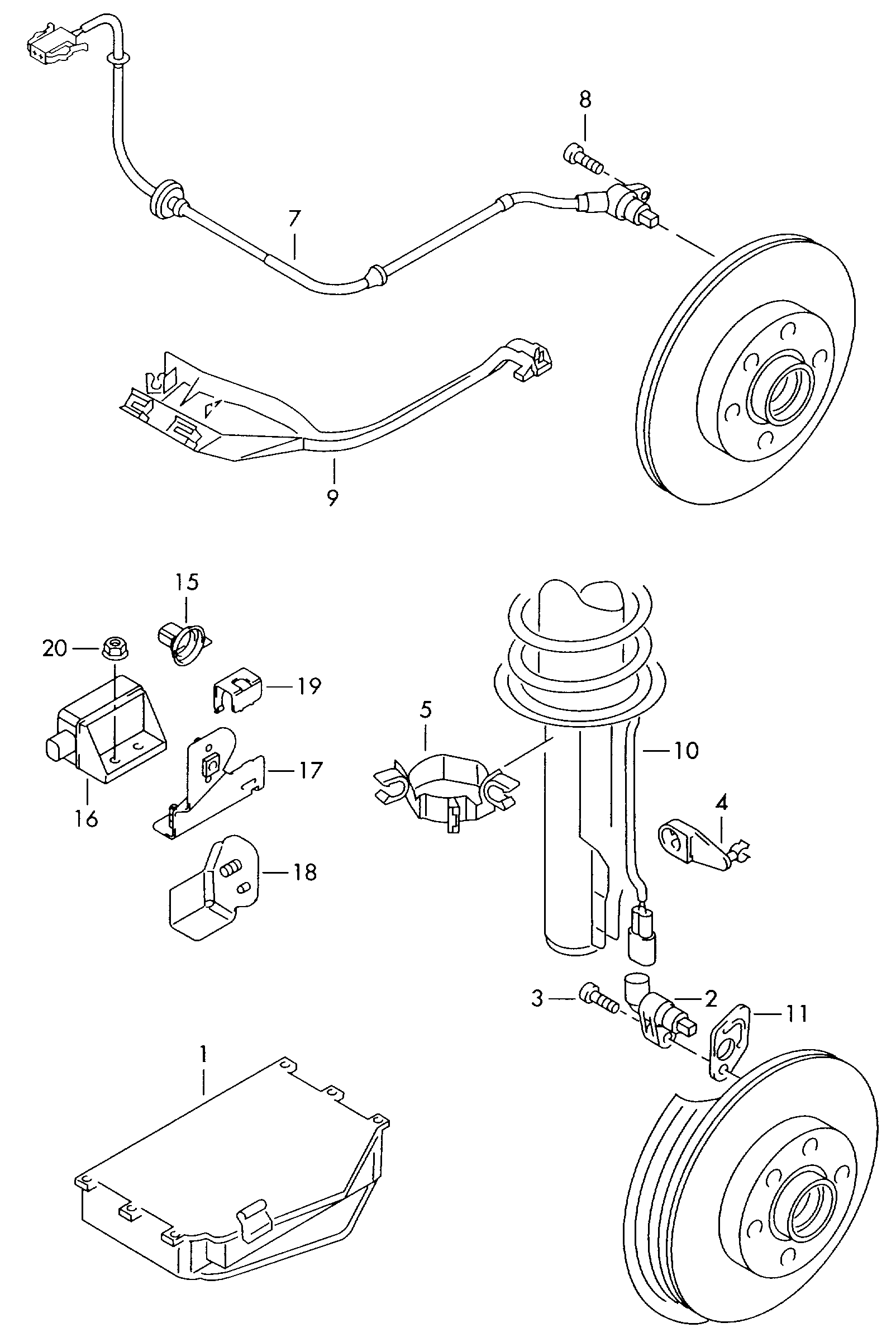 Seat 6N0 927 807 A - Датчик ABS, частота вращения колеса parts5.com