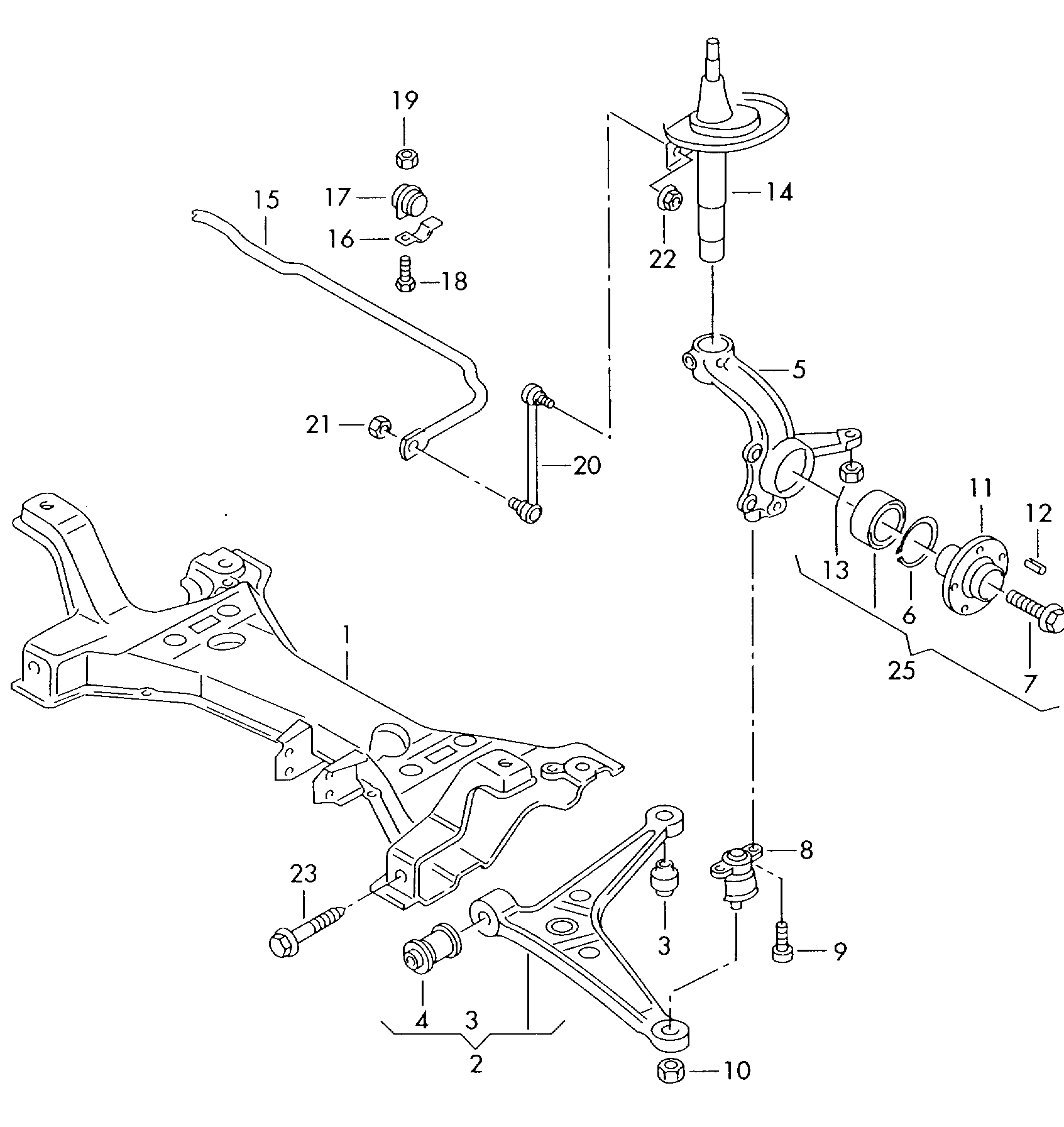 VW 7M3 411 317 C - Тяга / стойка, стабилизатор parts5.com