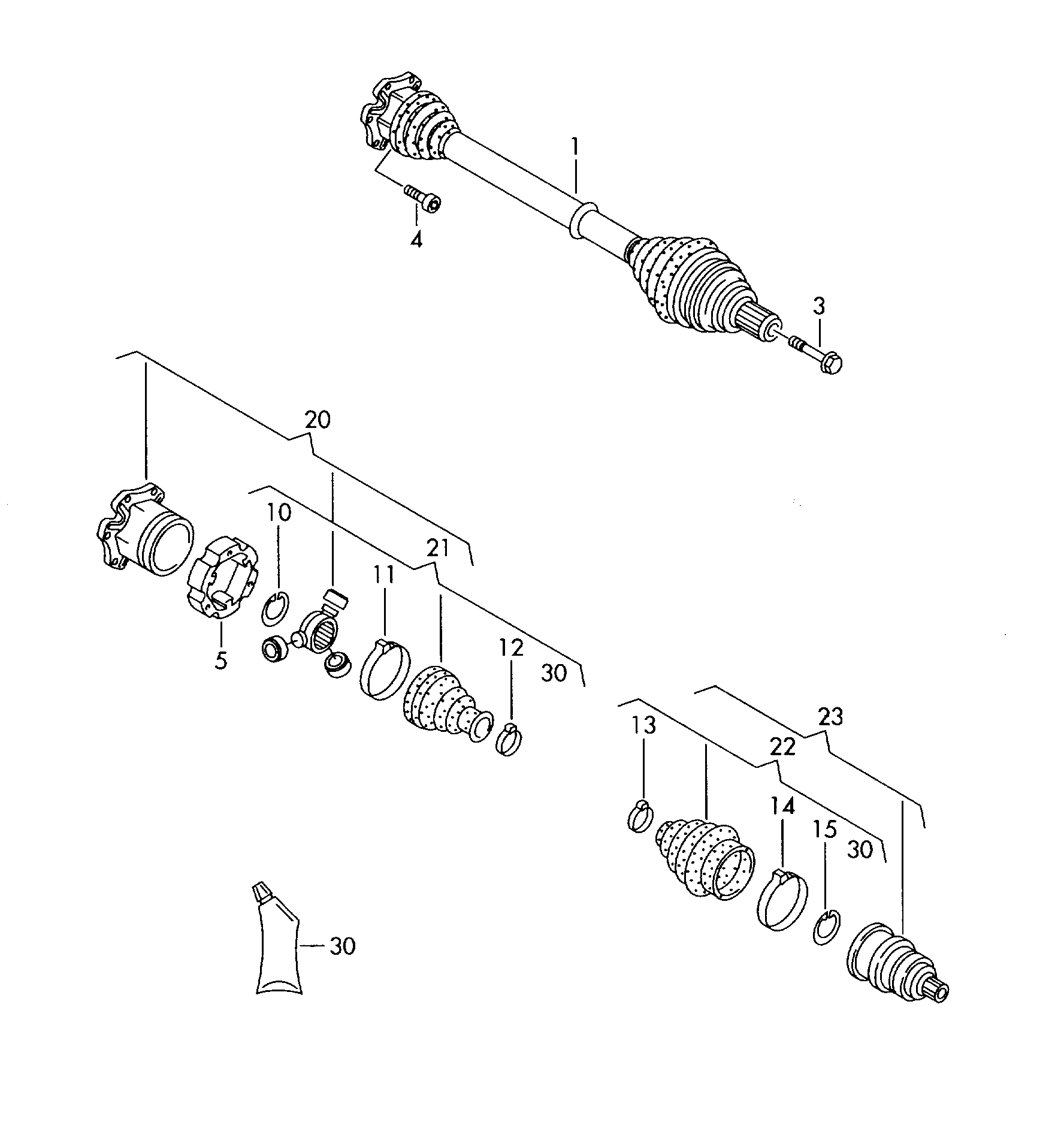 AUDI 7M3 407 271 P - Приводной вал parts5.com