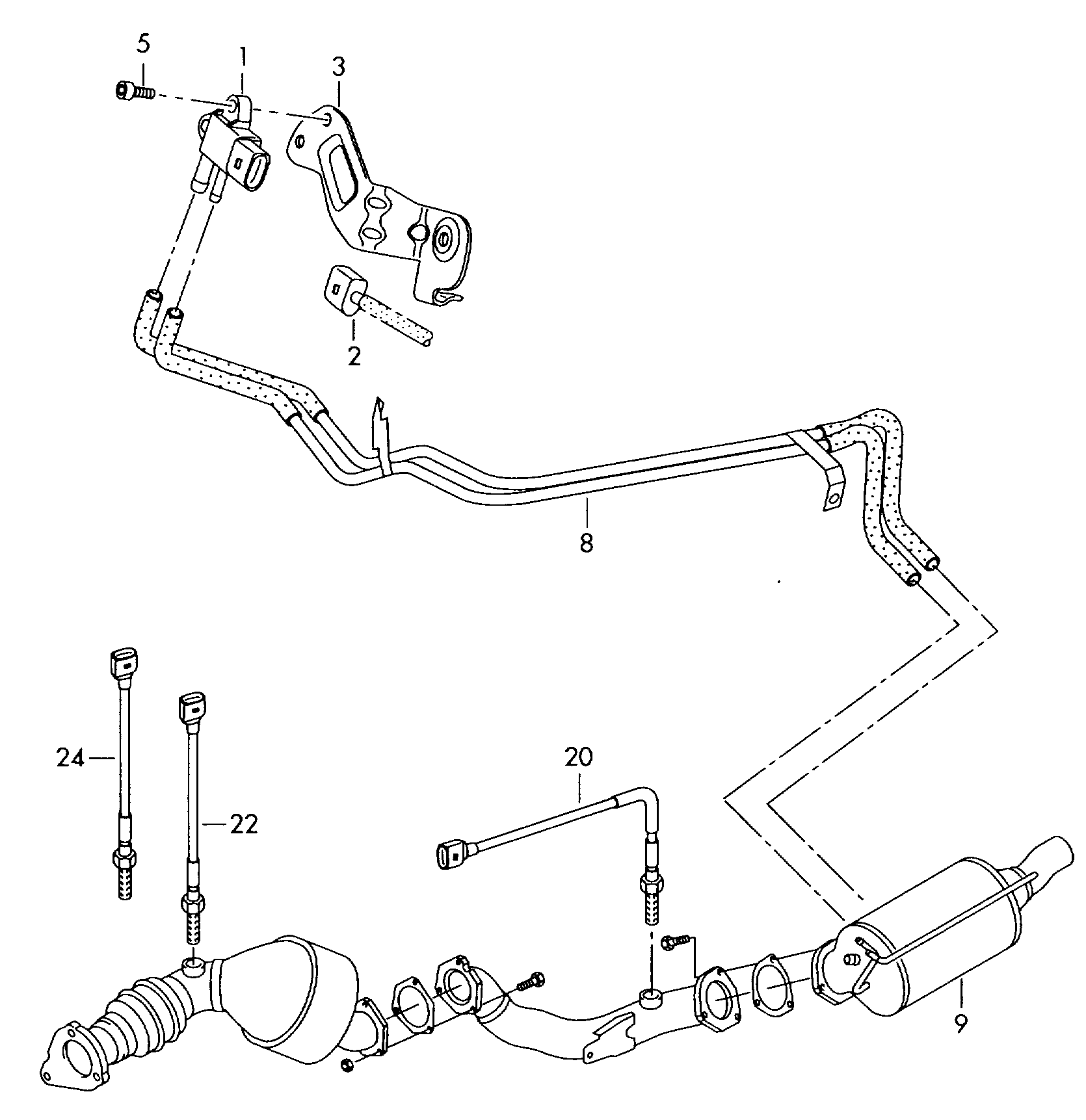 Seat 07Z 906 051 B - Датчик, давление выхлопных газов parts5.com