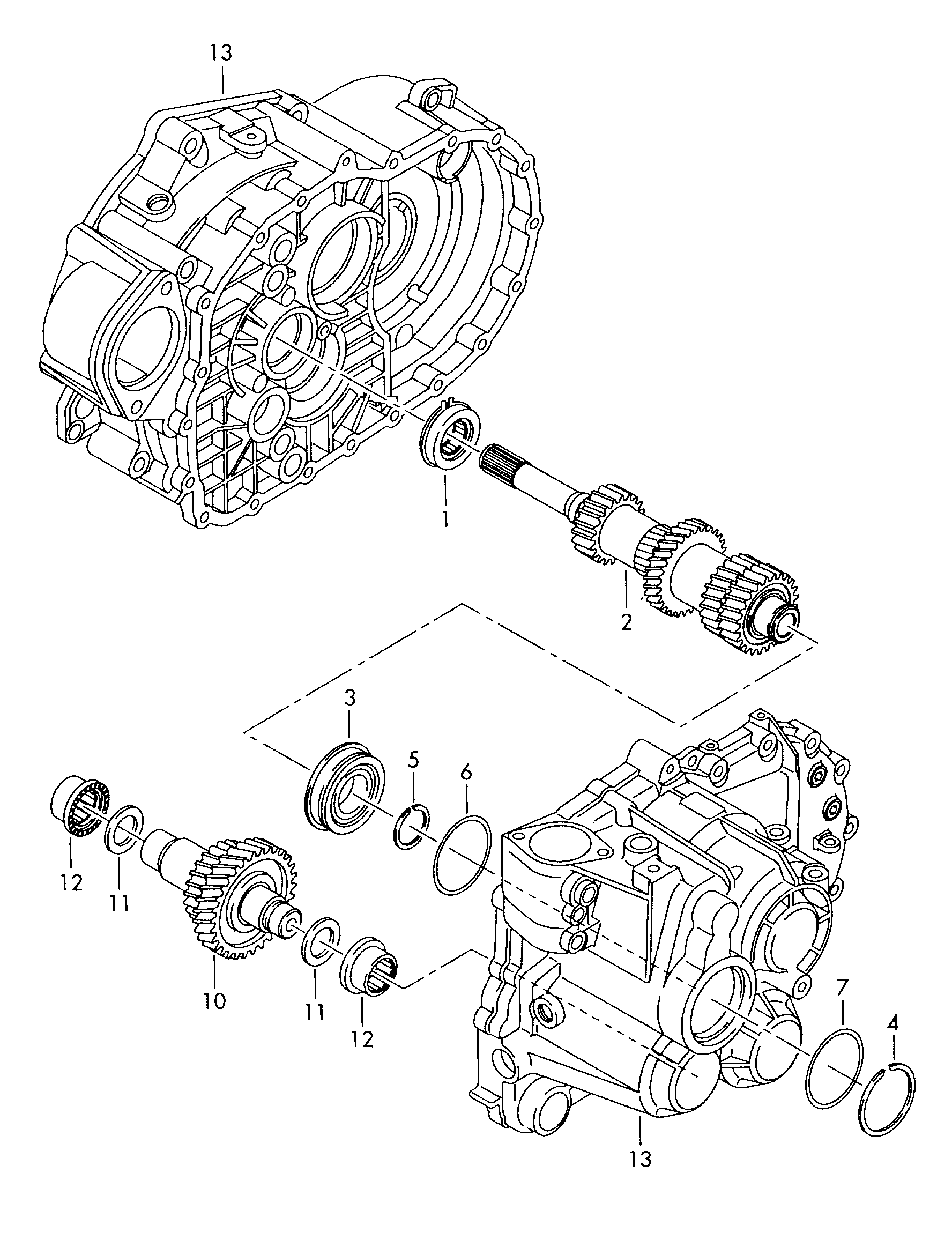 VW 02T 311 373 D - Ремонтный комплект, ступенчатая коробка передач parts5.com