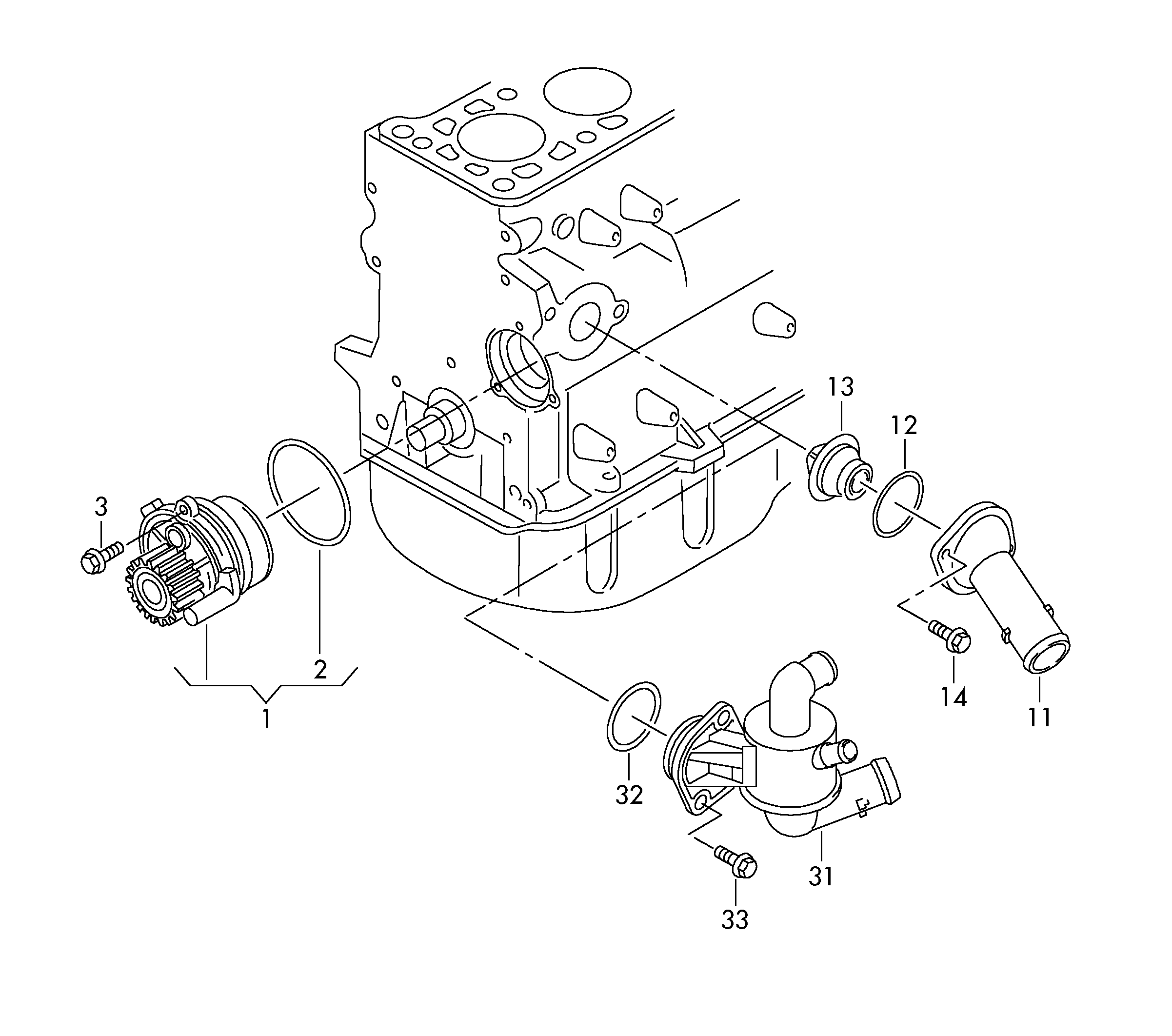 Skoda 03L 121 011 C - Water Pump parts5.com