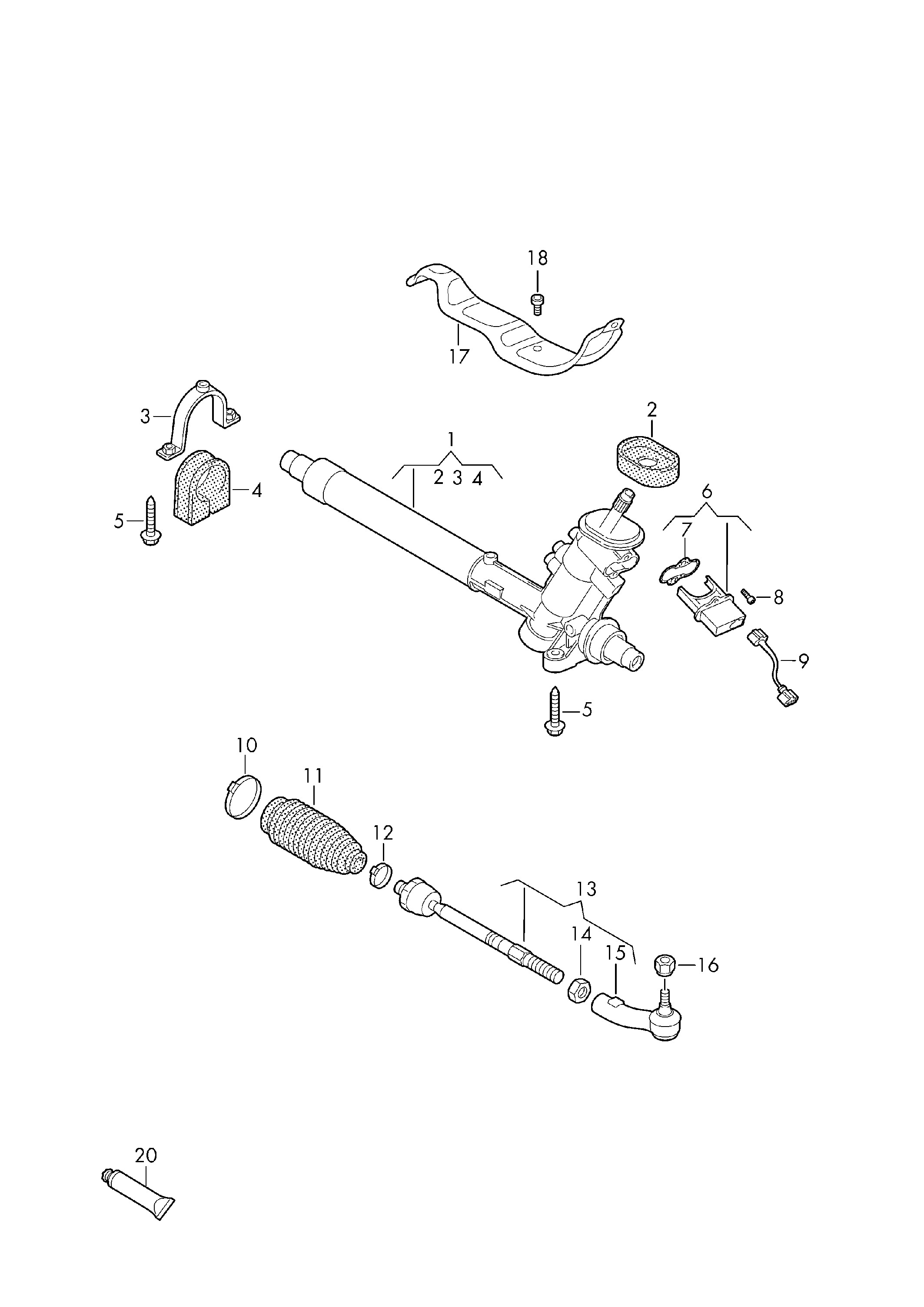 AUDI 6Q0 423 803 E - Поперечная рулевая тяга parts5.com