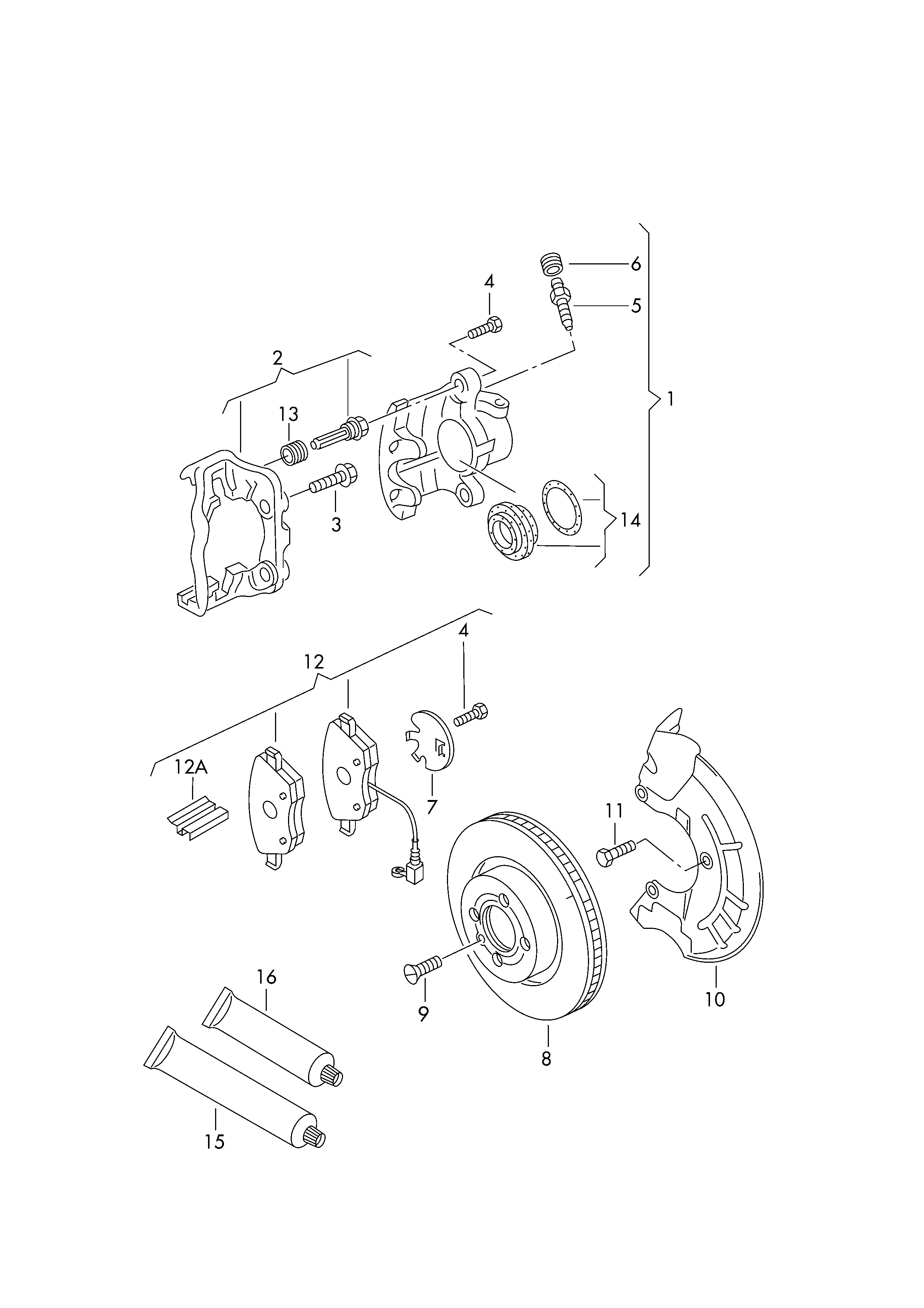 VW 1J0 615 301 S - Тормозной диск parts5.com