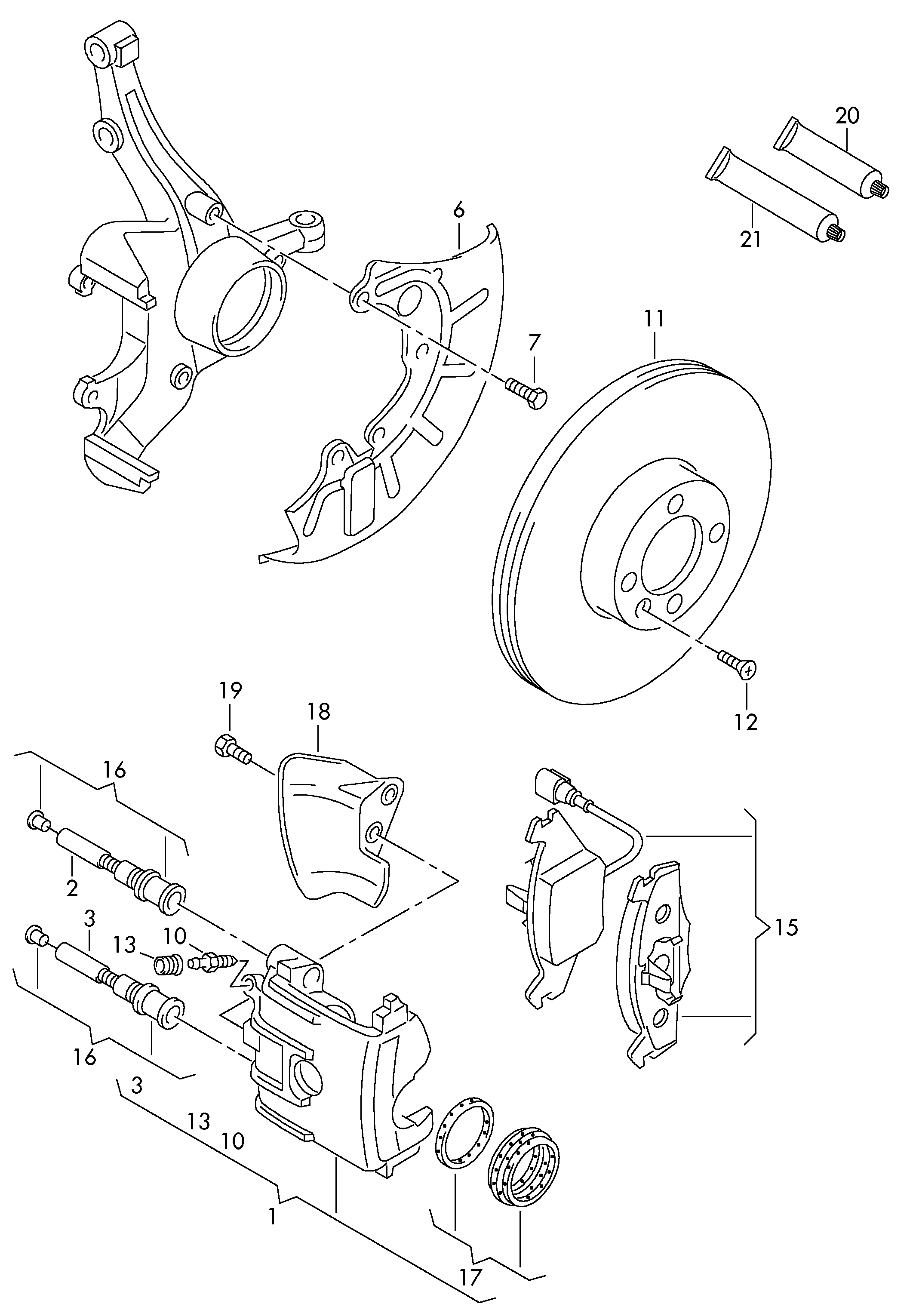 VW 1K0615301AS - Тормозной диск parts5.com