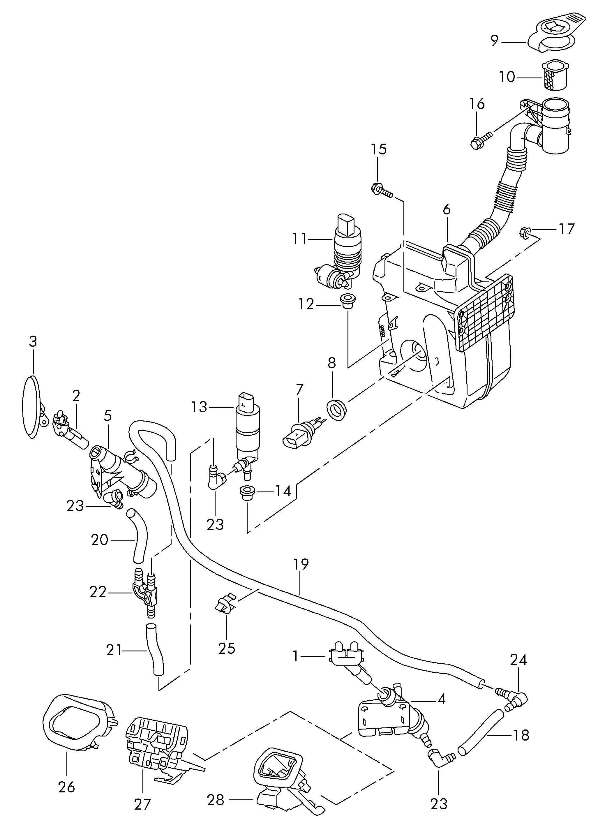 Seat 1J0 955 665E - Соединитель, провод стеклоомывателя parts5.com