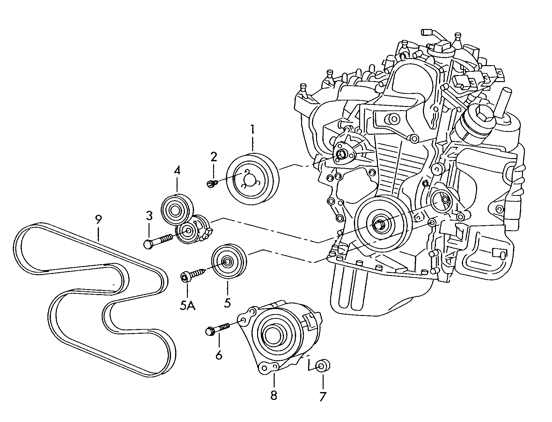 AUDI 03D 145 276 A - Направляющий ролик, поликлиновый ремень parts5.com