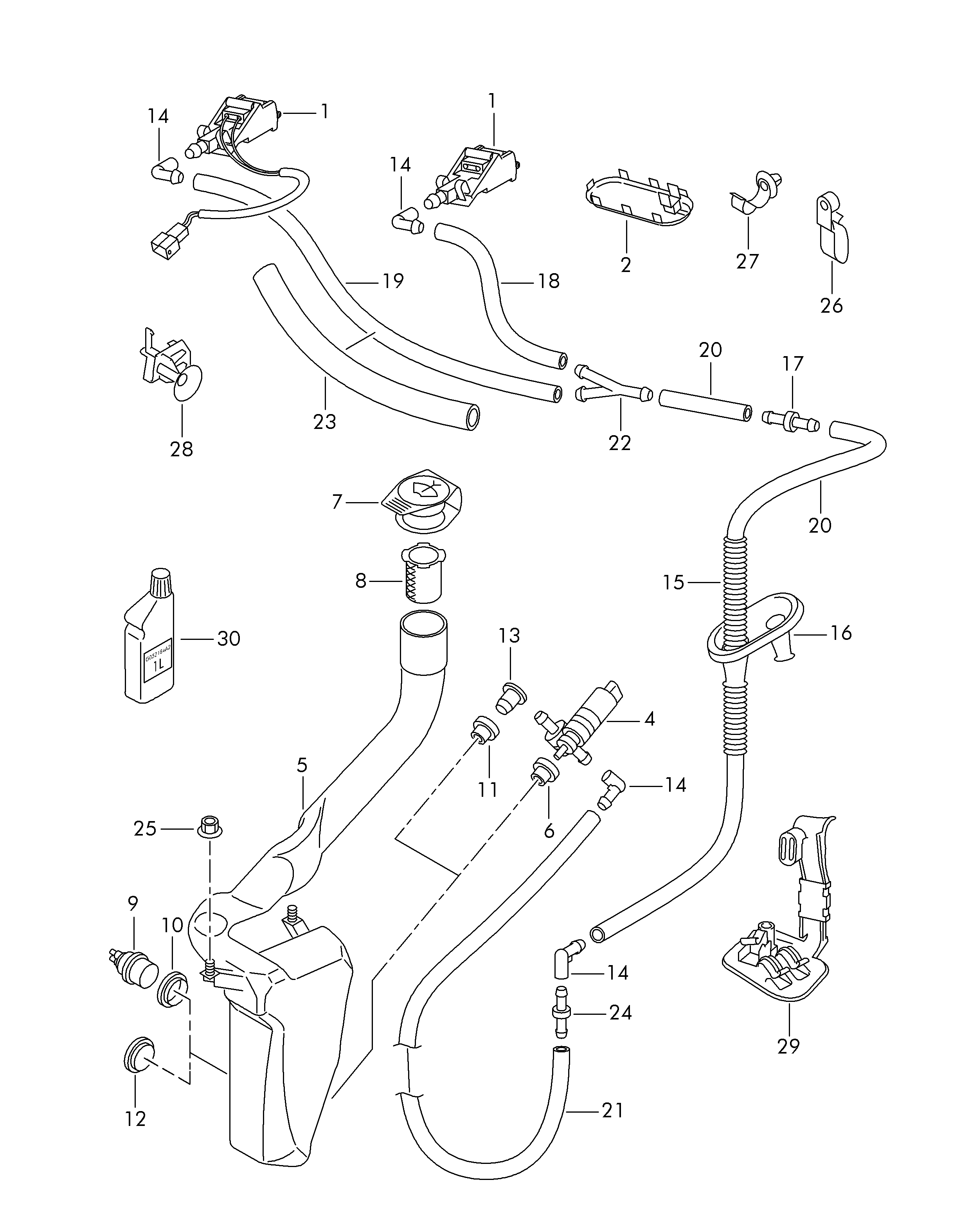 VW 171 957 857 - Прокладка, насос омытеля / бачок омывателя parts5.com