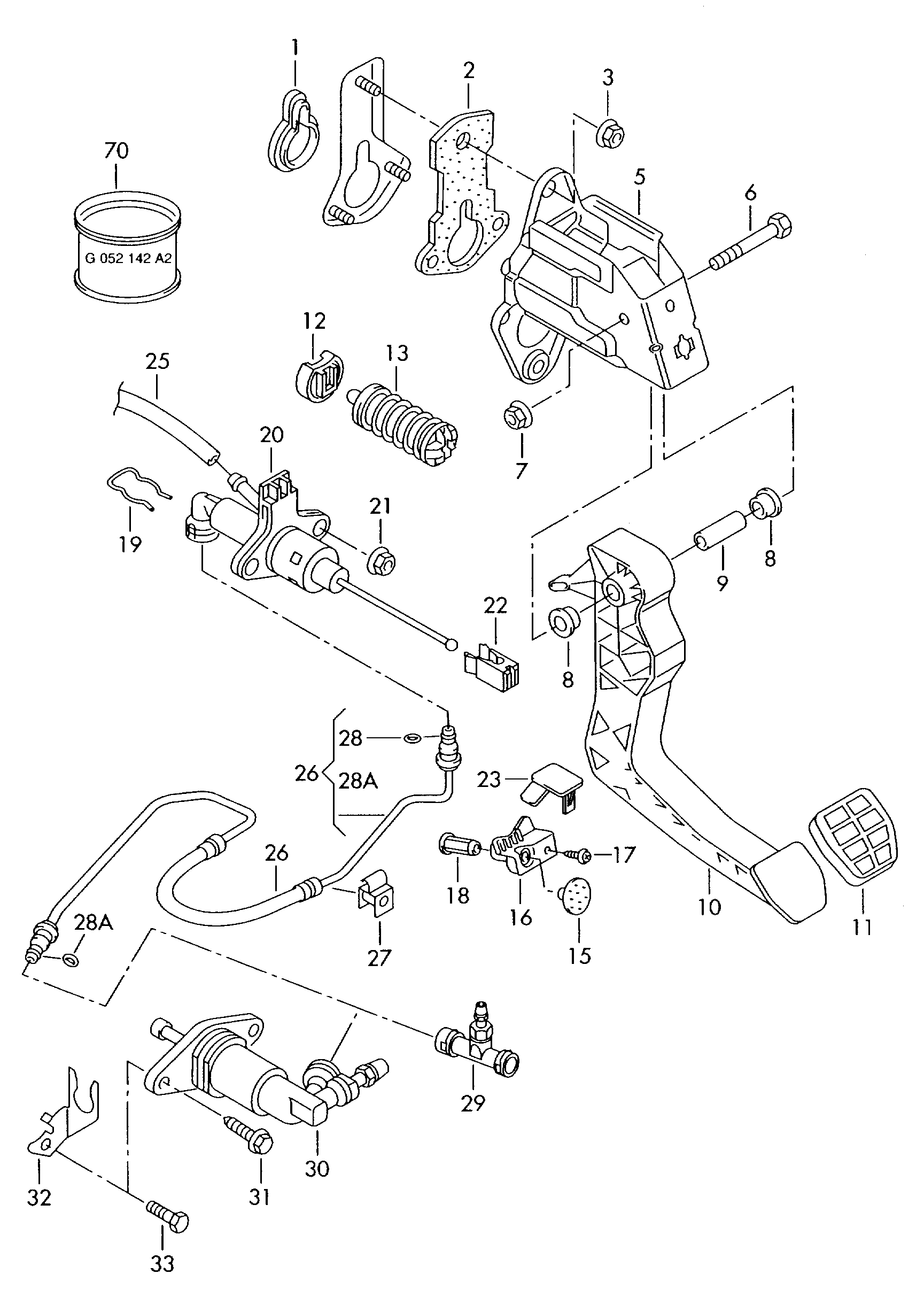 Seat 6Q0 721 388 F - Главный цилиндр, система сцепления parts5.com