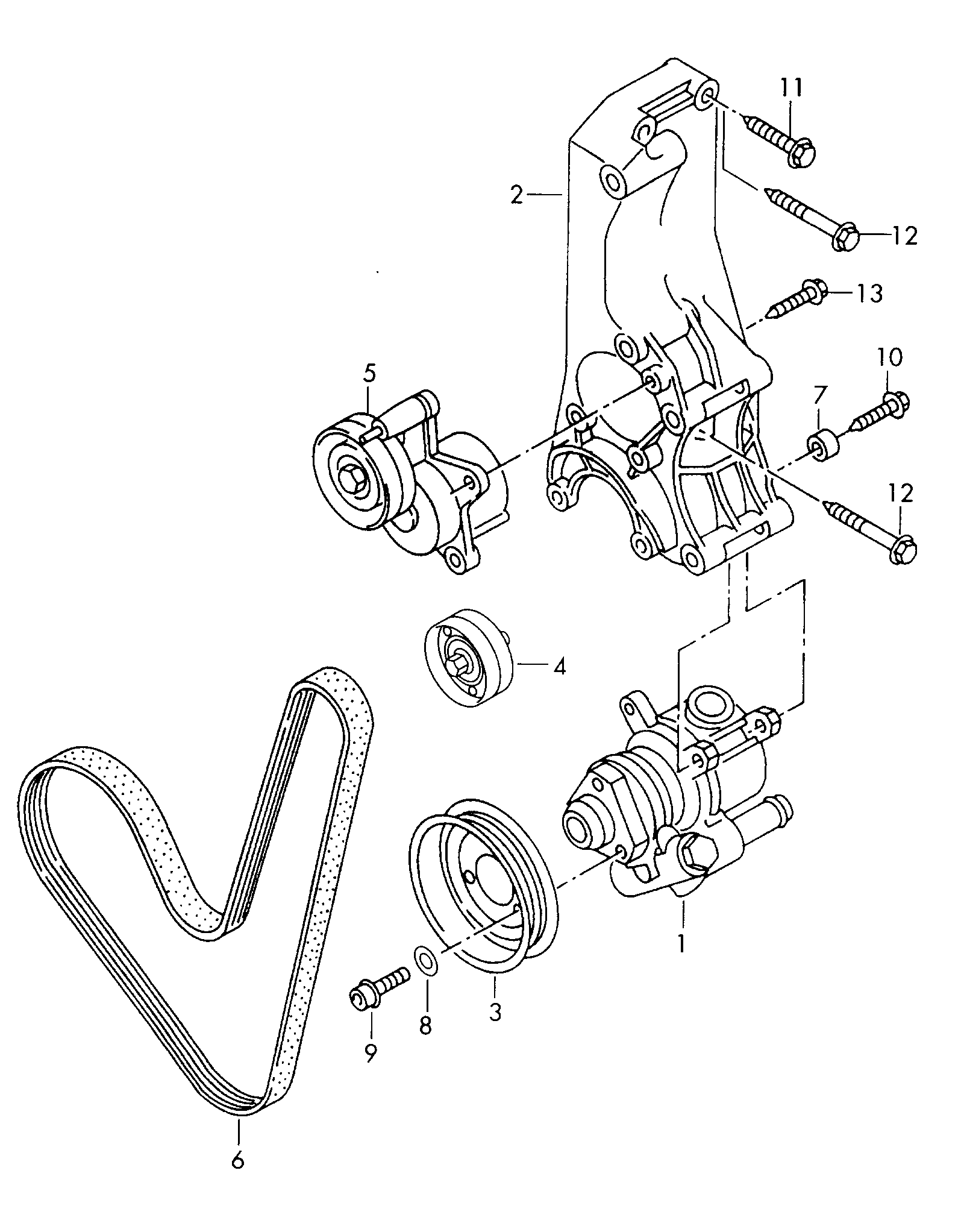 VAG 036145933J - Correa trapecial poli V parts5.com