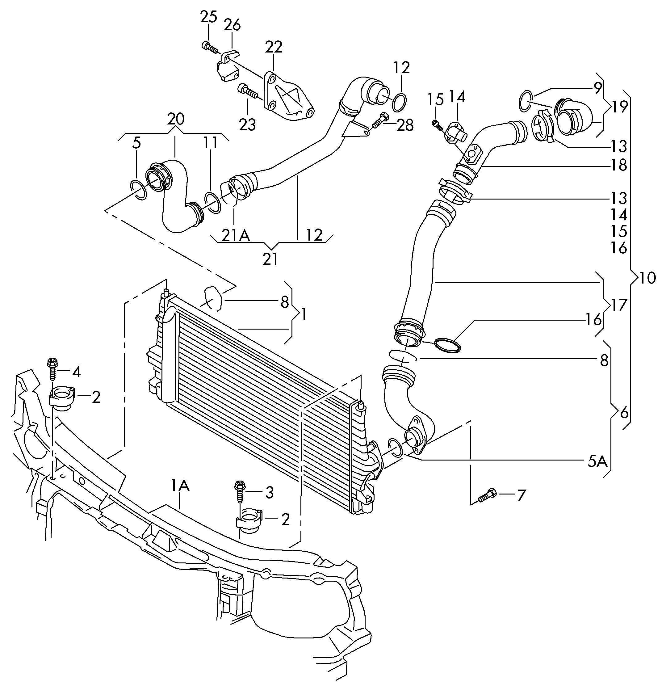 VW 7M3145955AG - Трубка, нагнетание воздуха parts5.com