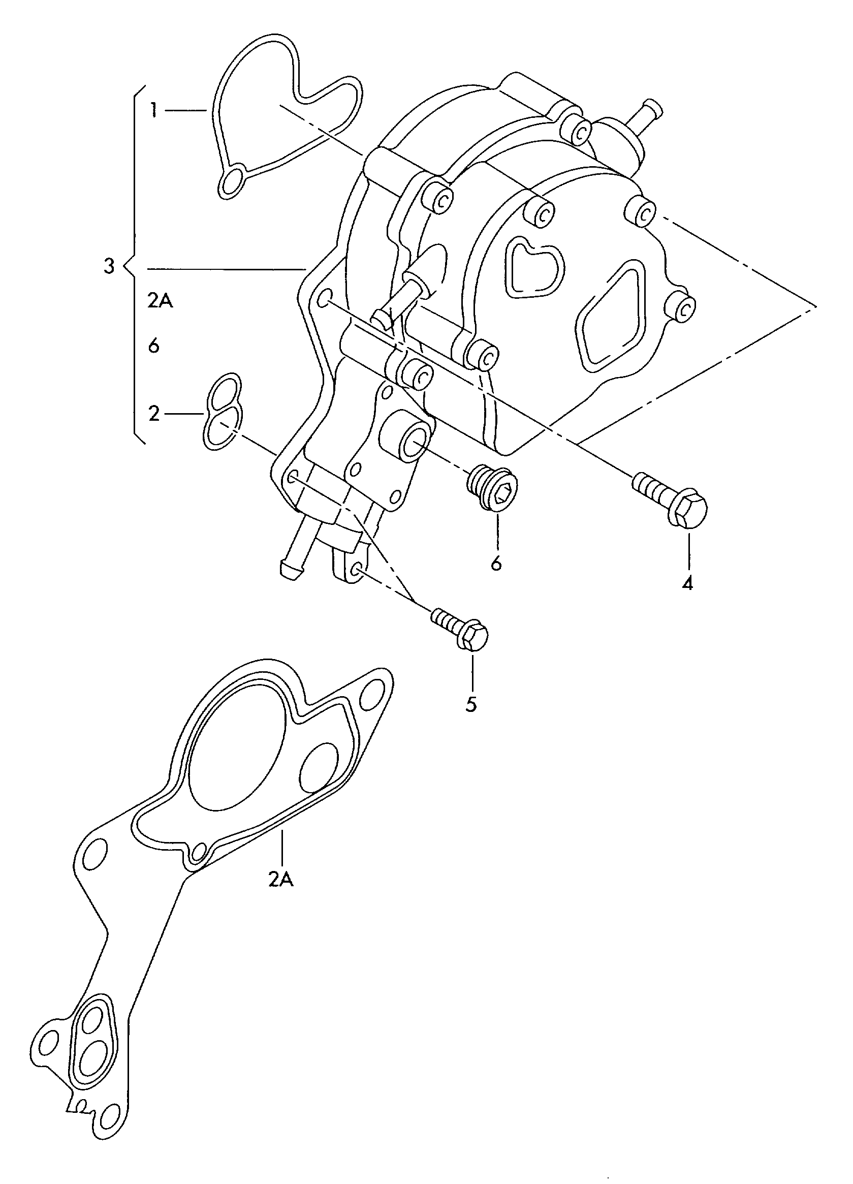 VW 038 145 215 - Ремкомплект, вакуумный насос (тормозная установка) parts5.com