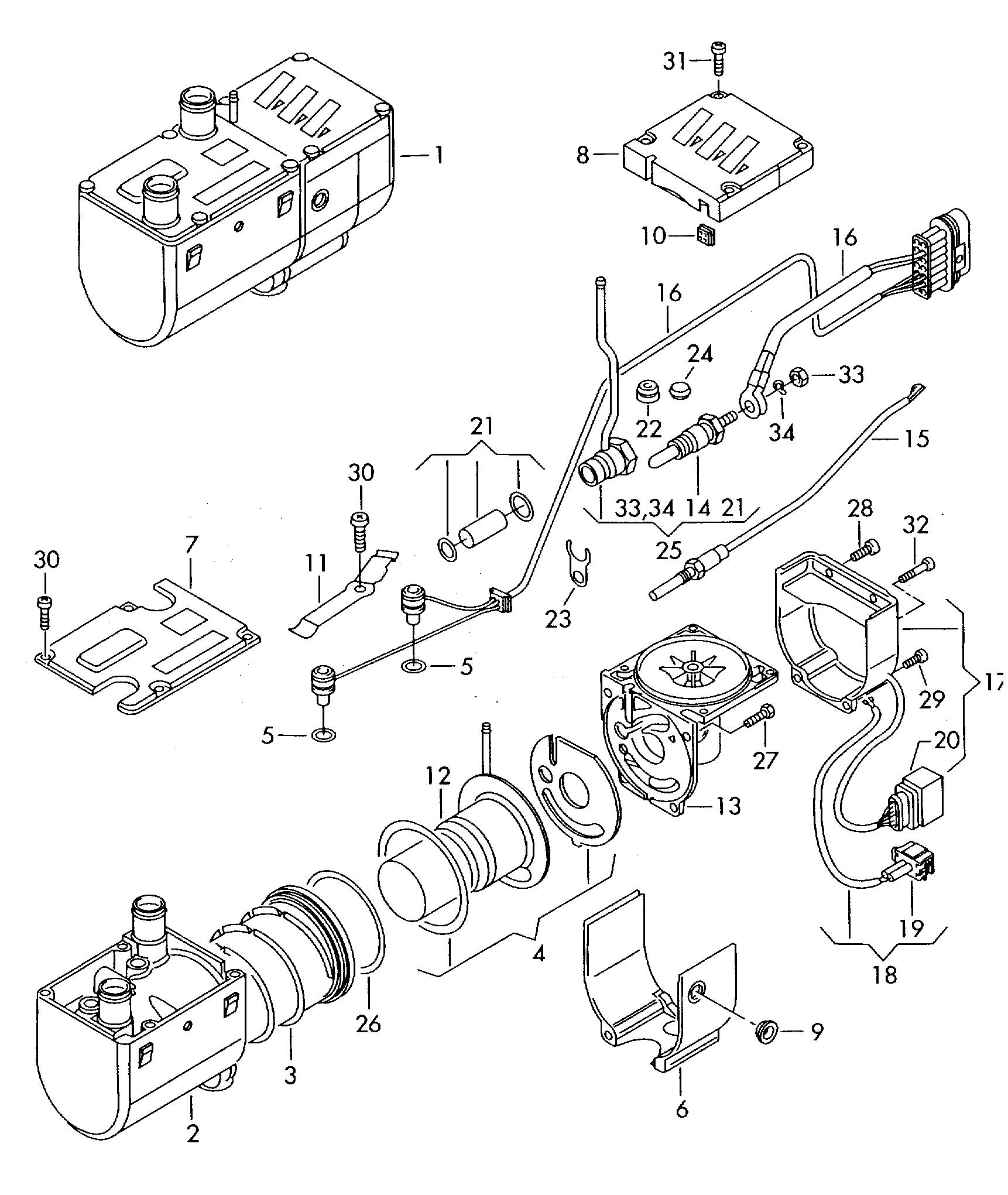 VAG 7M3963319A - Свеча накала, автономное отопление parts5.com