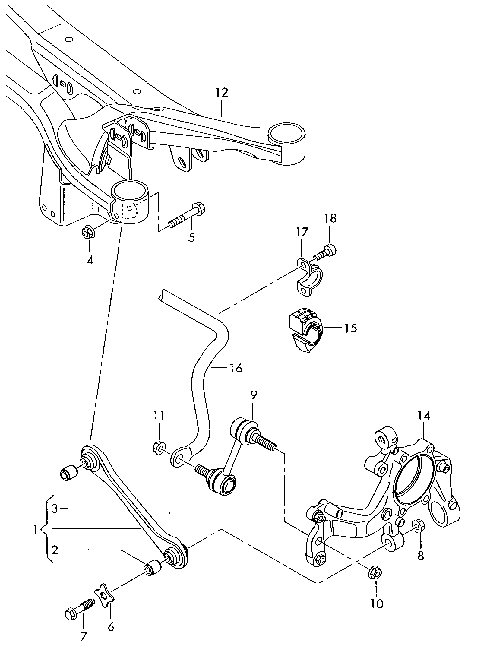 VAG 1K0501529F - Рычаг подвески колеса parts5.com