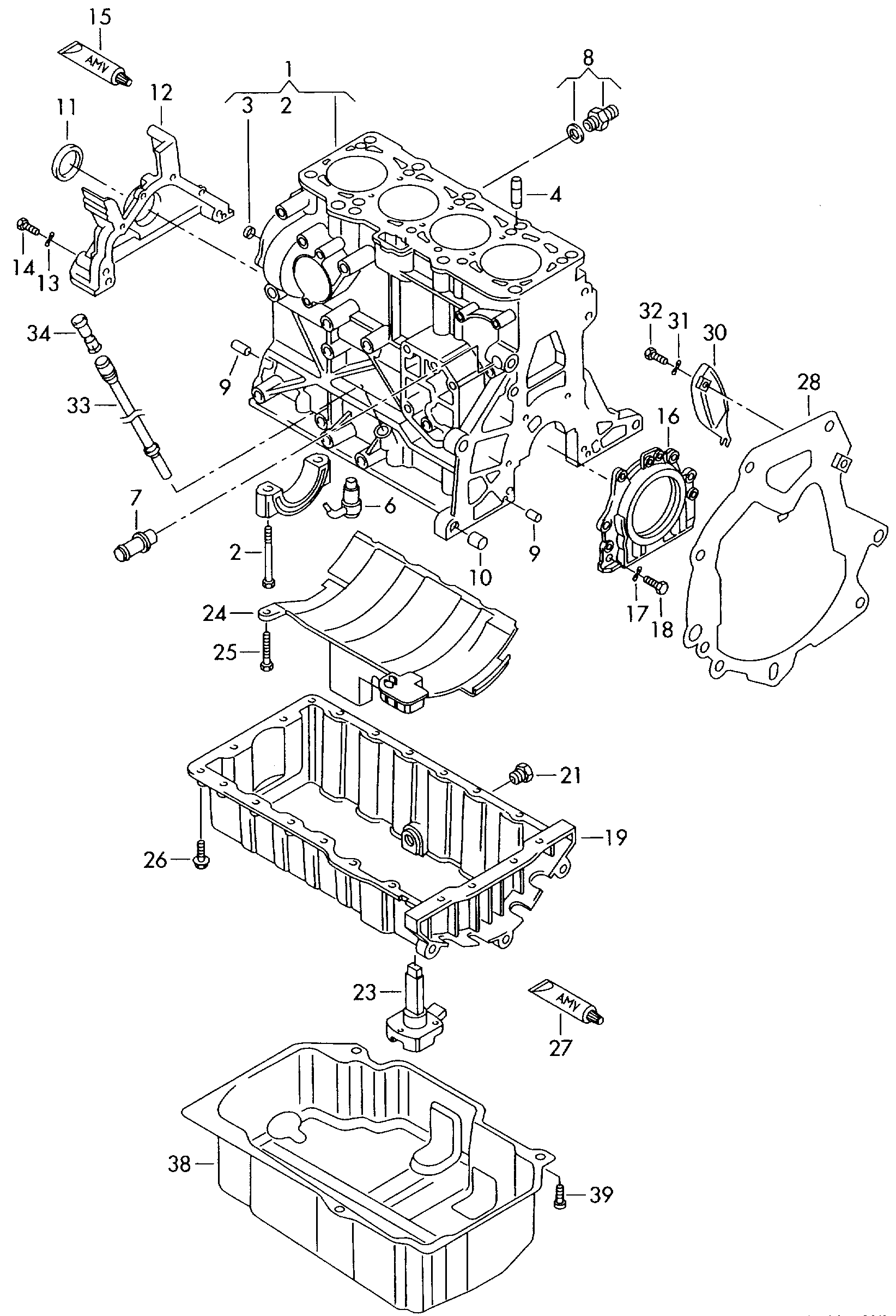 Seat 038 103 601 AK - Масляный поддон parts5.com