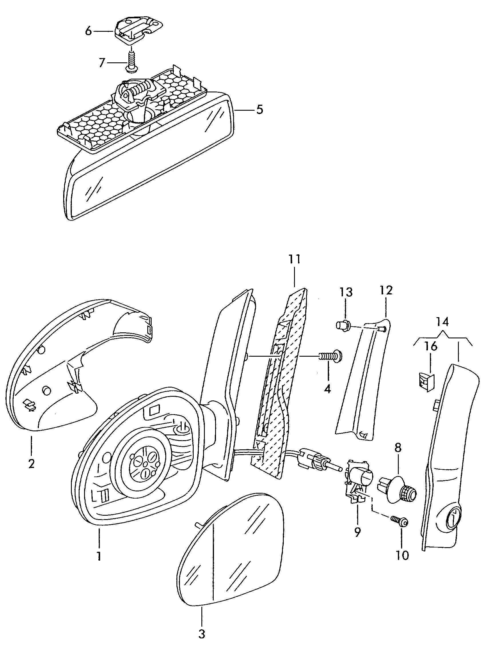 VAG 6L1857521 - Наружное зеркало parts5.com