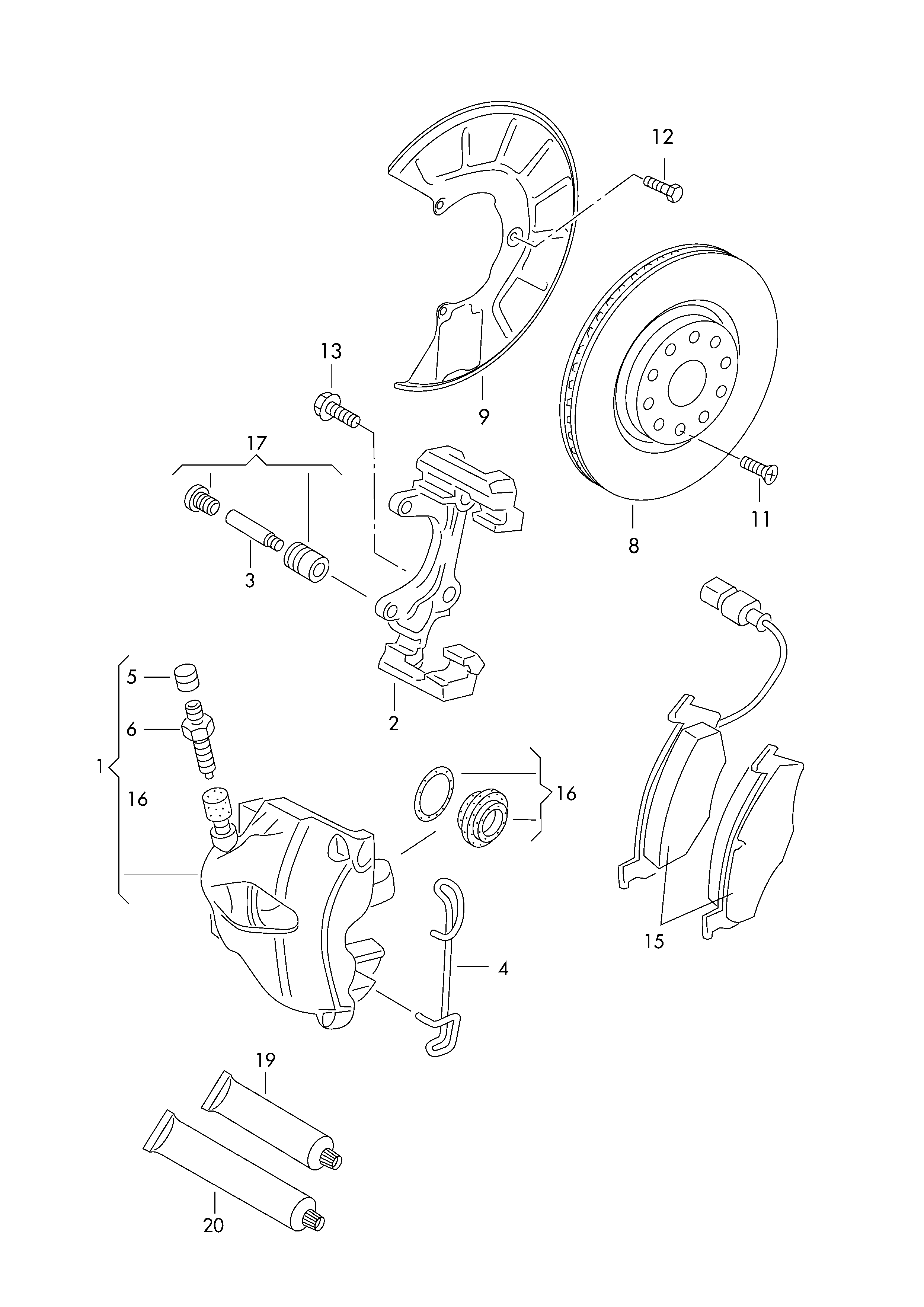 VW 5Q0615301H - Тормозной диск parts5.com