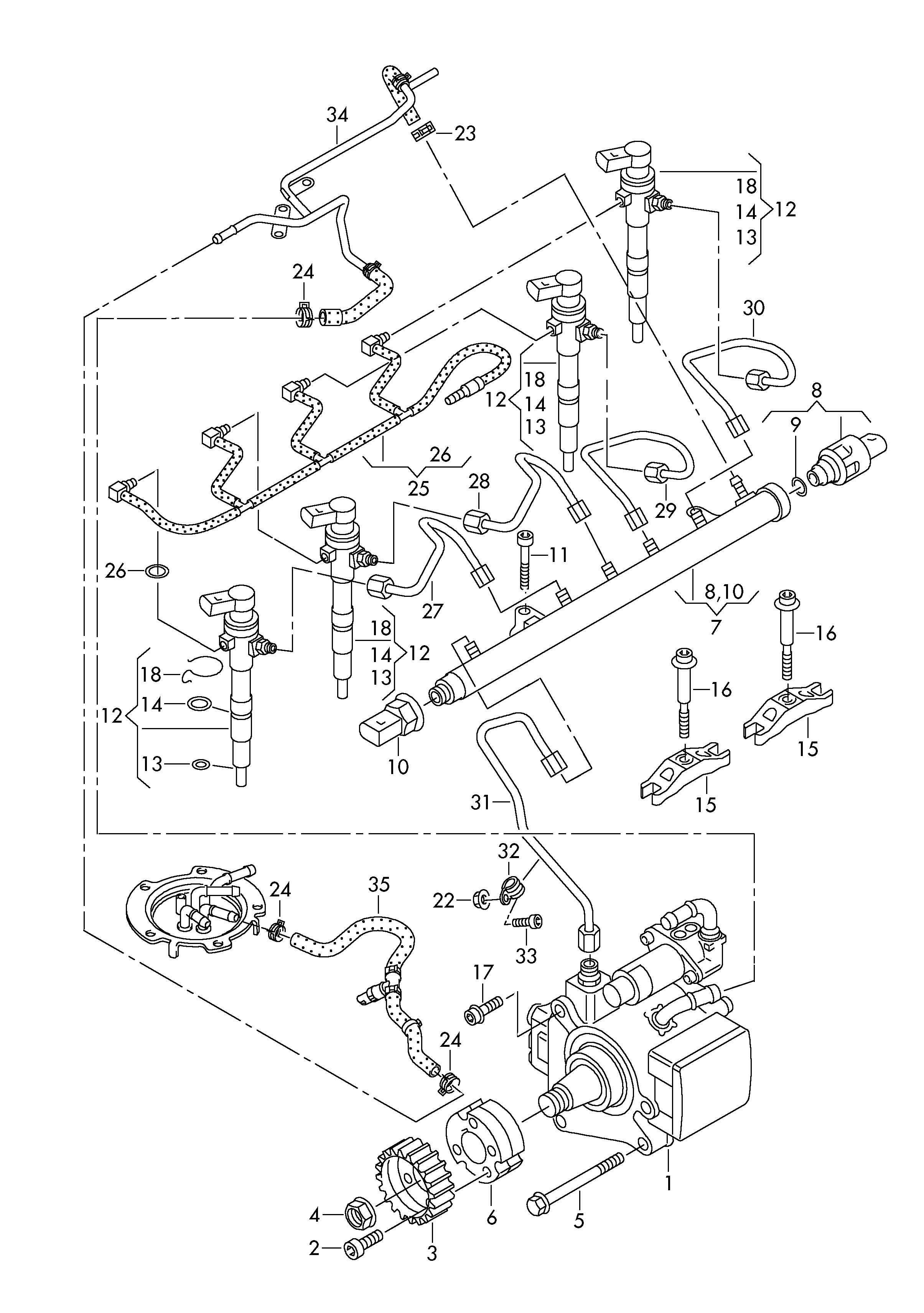 VW 03L 130 519 - Шайба тепловой защиты, система впрыска parts5.com