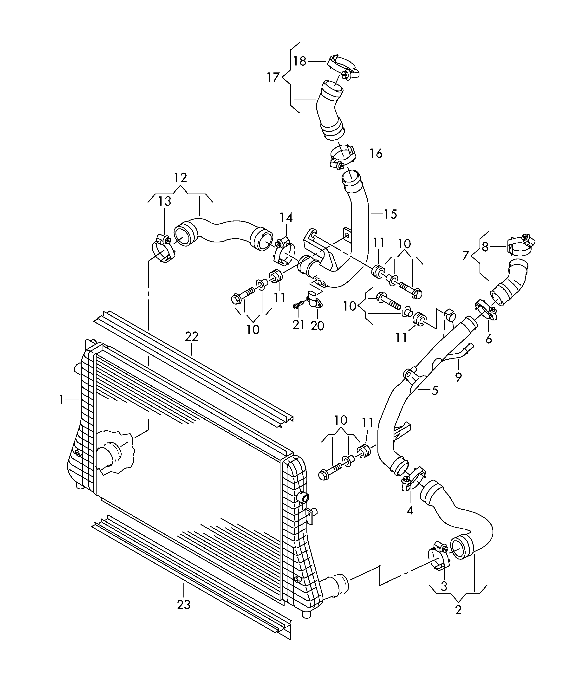 Seat 1K0 145 834 AT - Трубка, нагнетание воздуха parts5.com