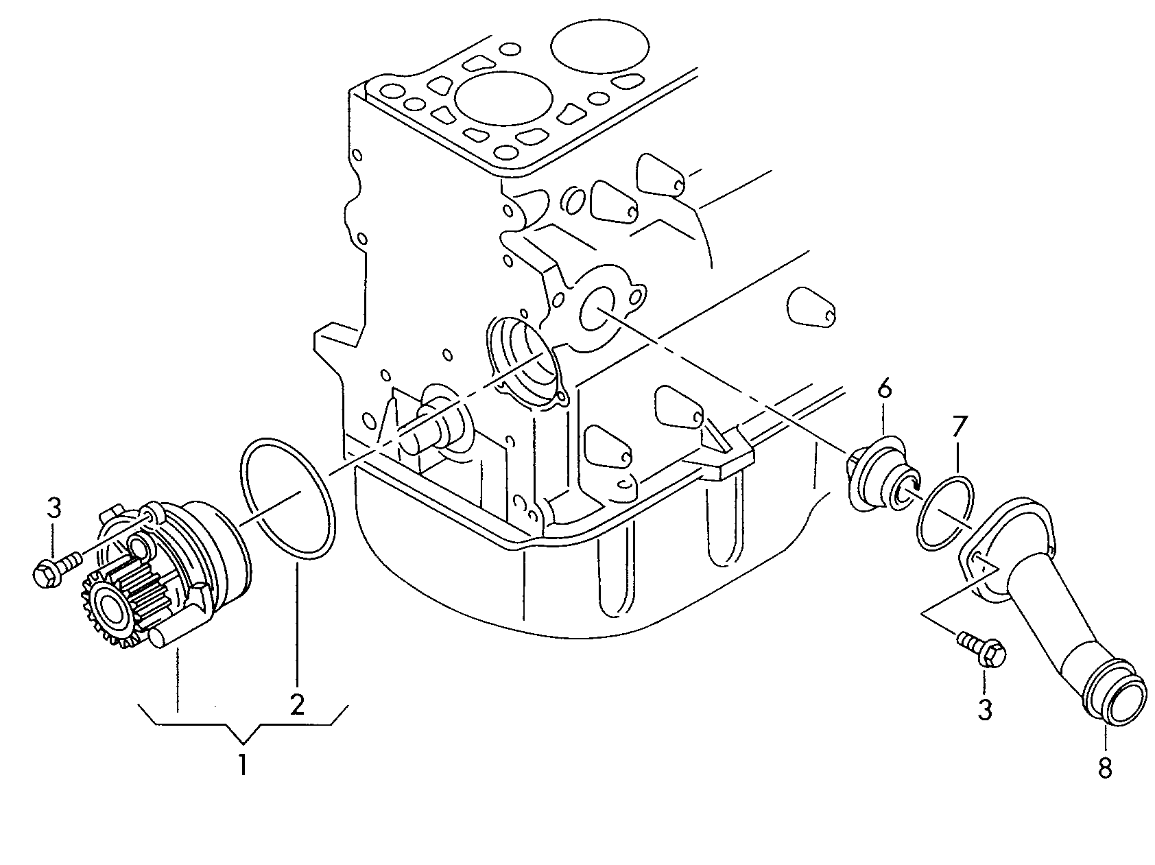 VW 038 121 011 A - Water Pump parts5.com