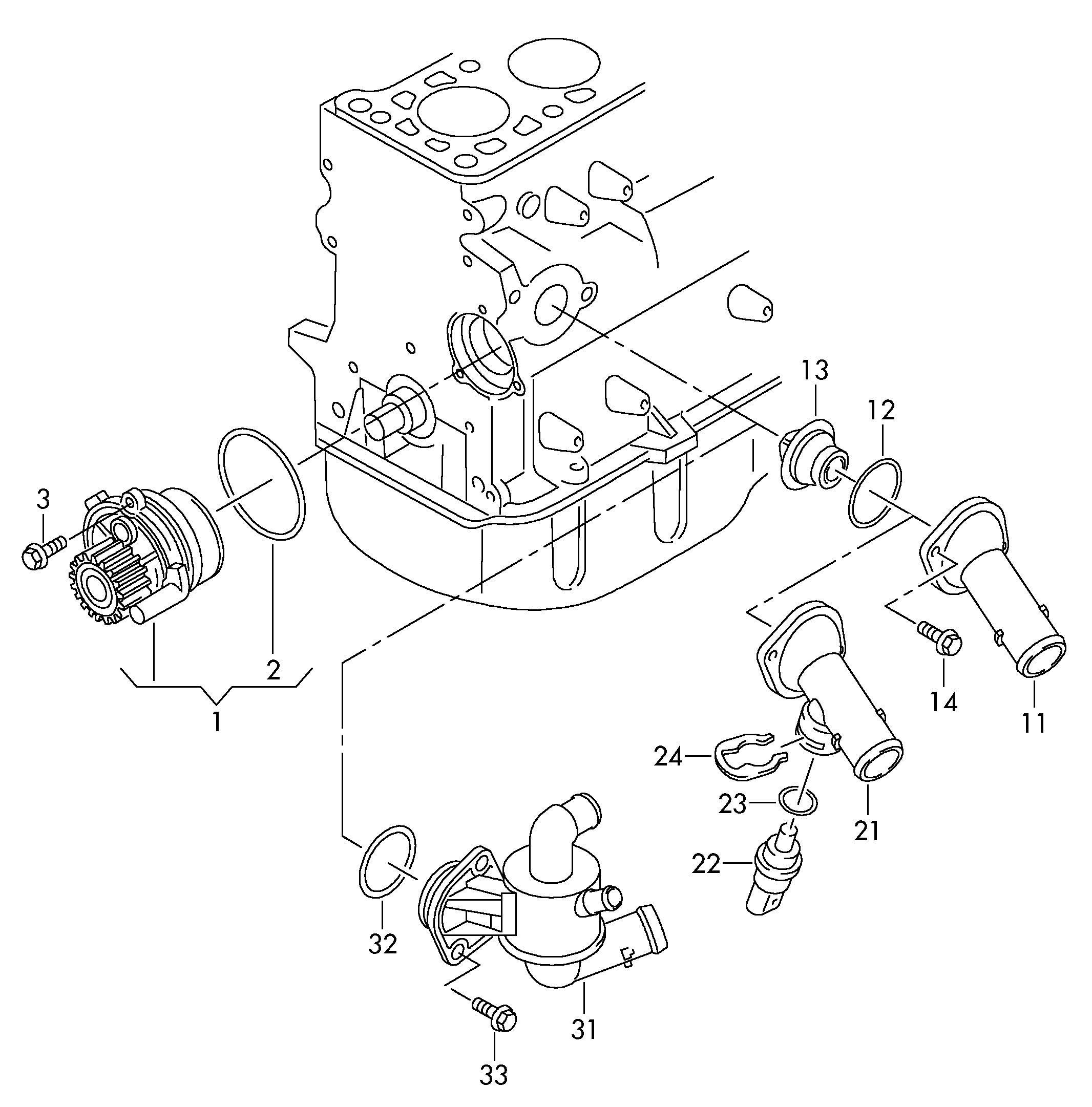 Seat 03L 121 011 P - Water Pump parts5.com