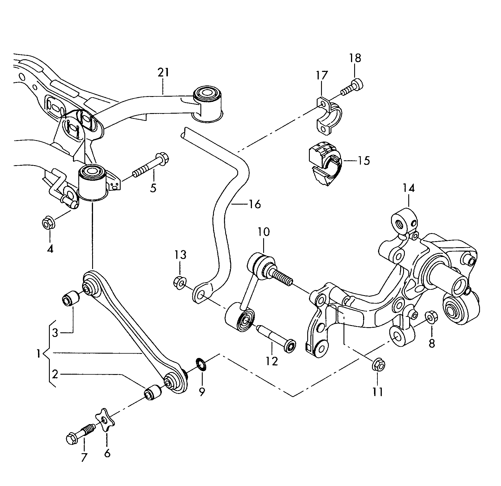 VW (FAW) 1K0 511 327 AR - Втулка, стабилизатор parts5.com