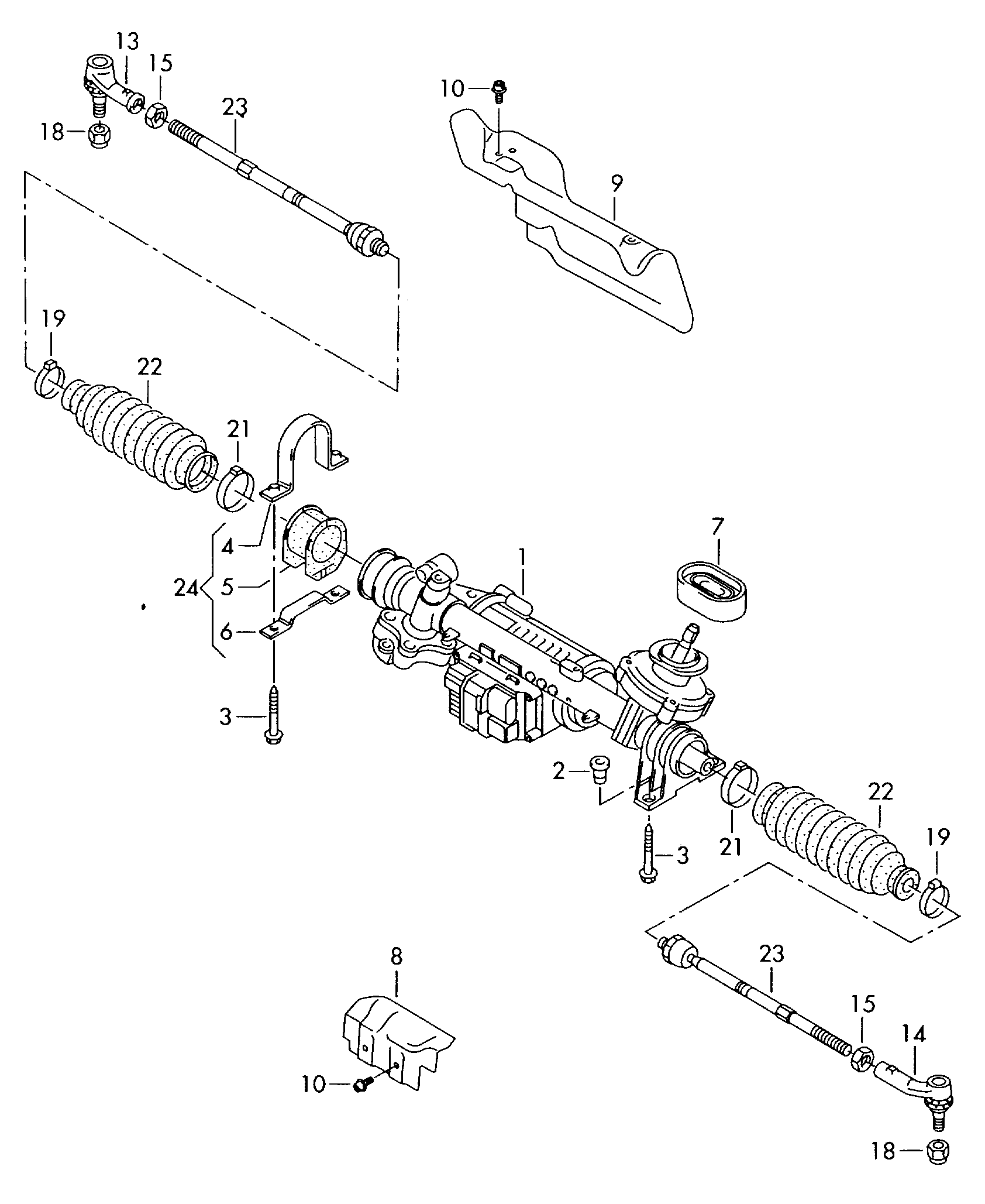 VW 1K0 423 812 G - Наконечник рулевой тяги, шарнир parts5.com