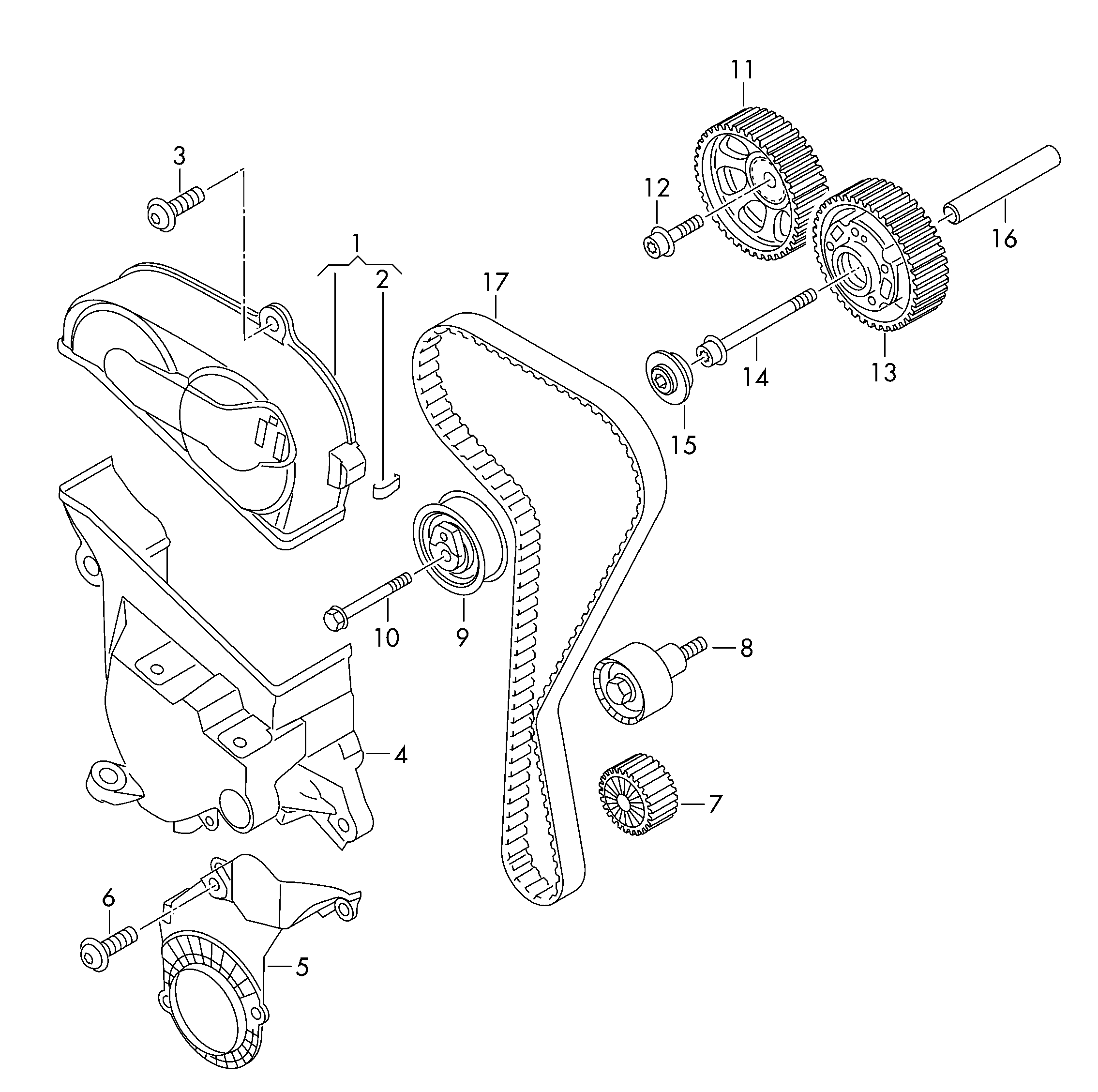 AUDI 04E109119F - Комплект ремня ГРМ parts5.com