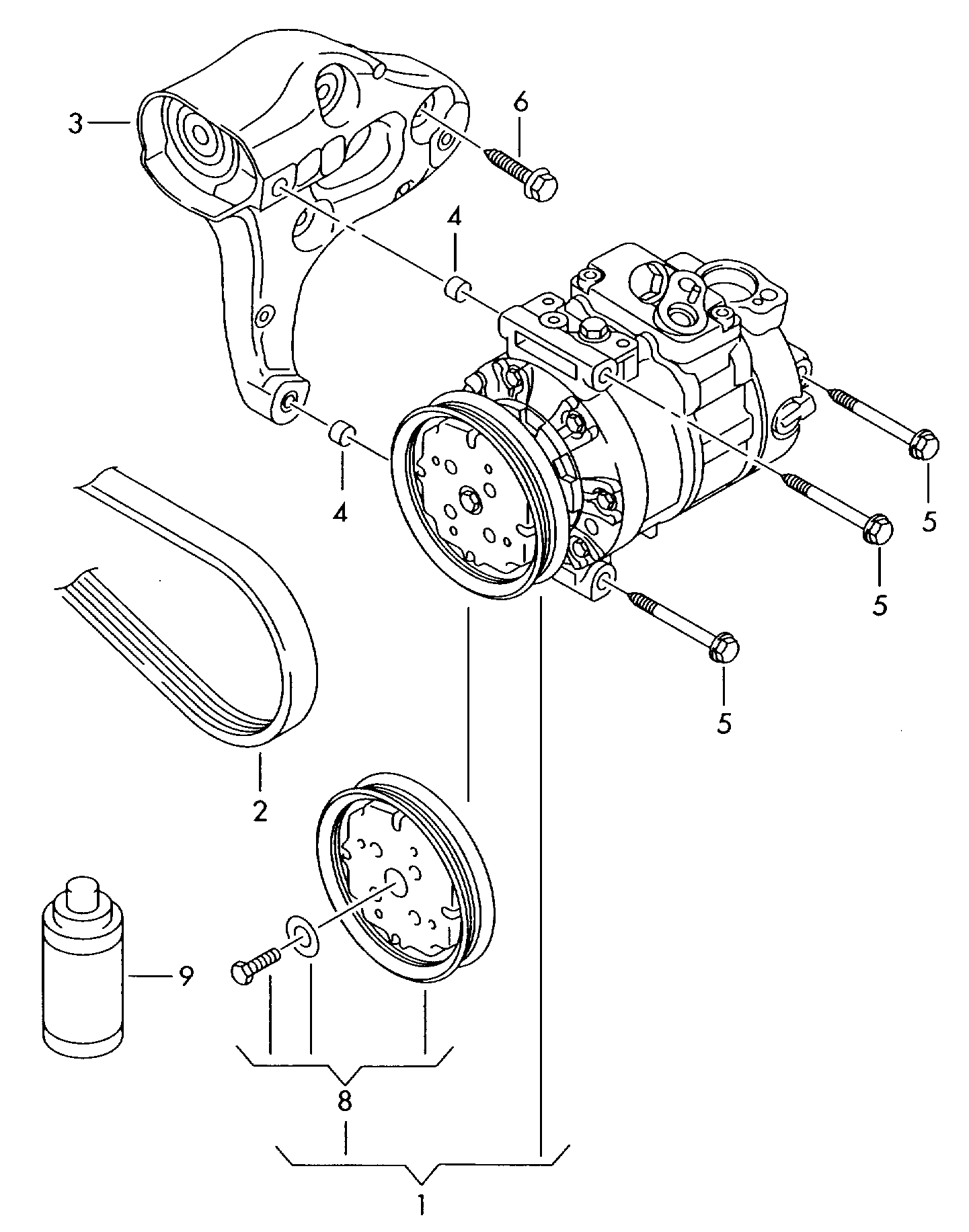 VAG 5K0 820 803 G - Compressor, air conditioning parts5.com