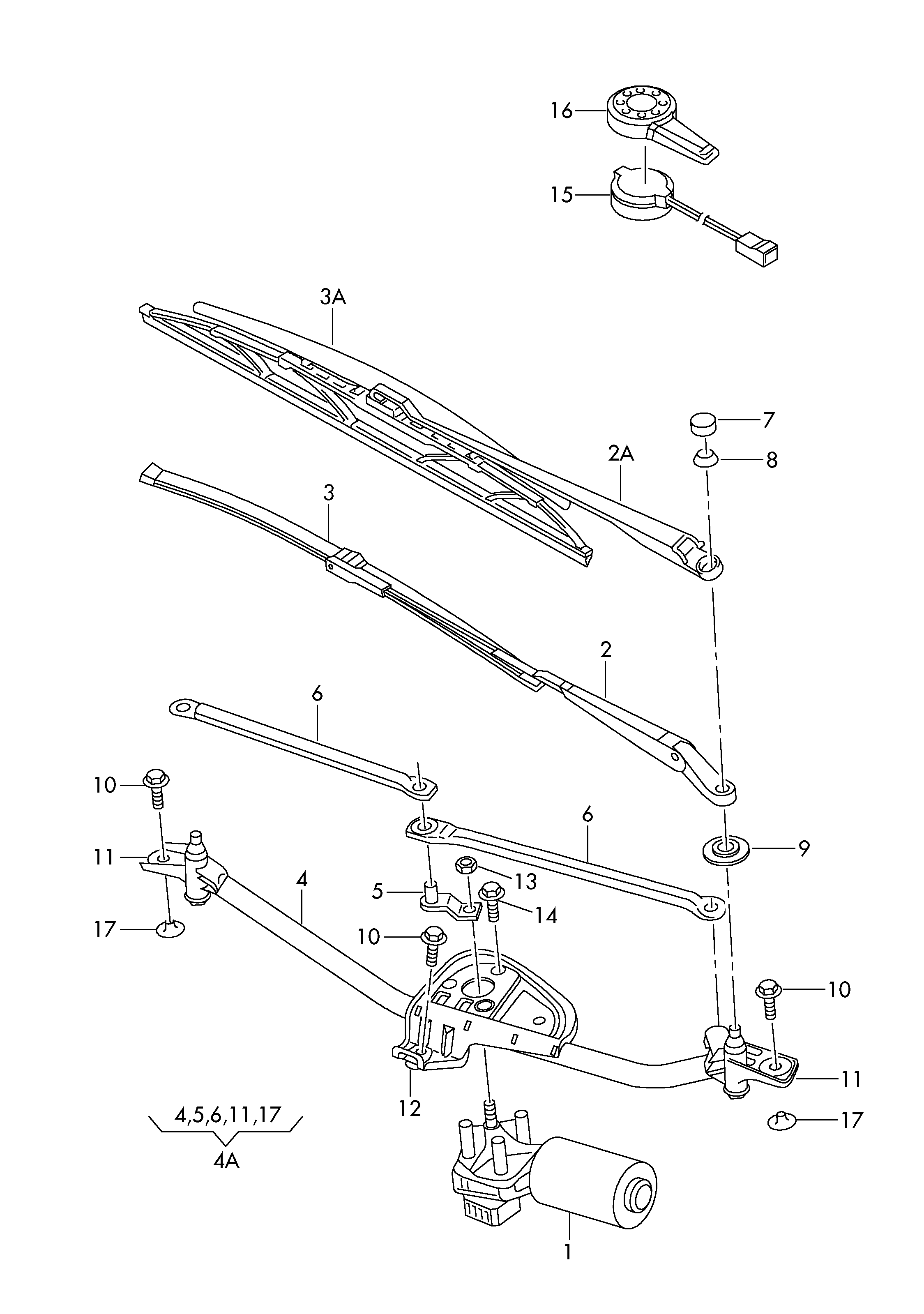 Skoda 1J1955425B - Щетка стеклоочистителя parts5.com