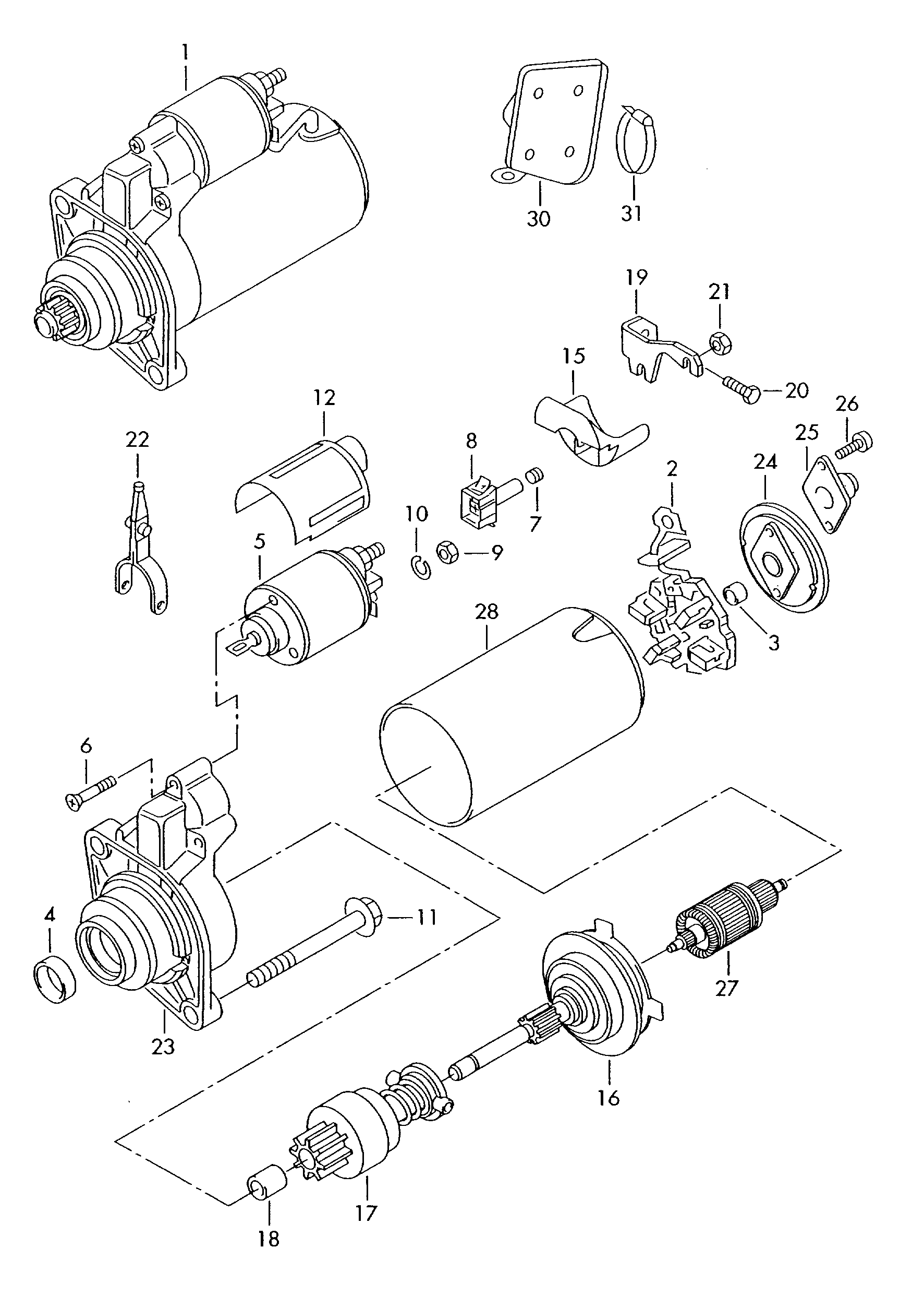 VAG 058911335 - Ведущая шестерня, стартер parts5.com