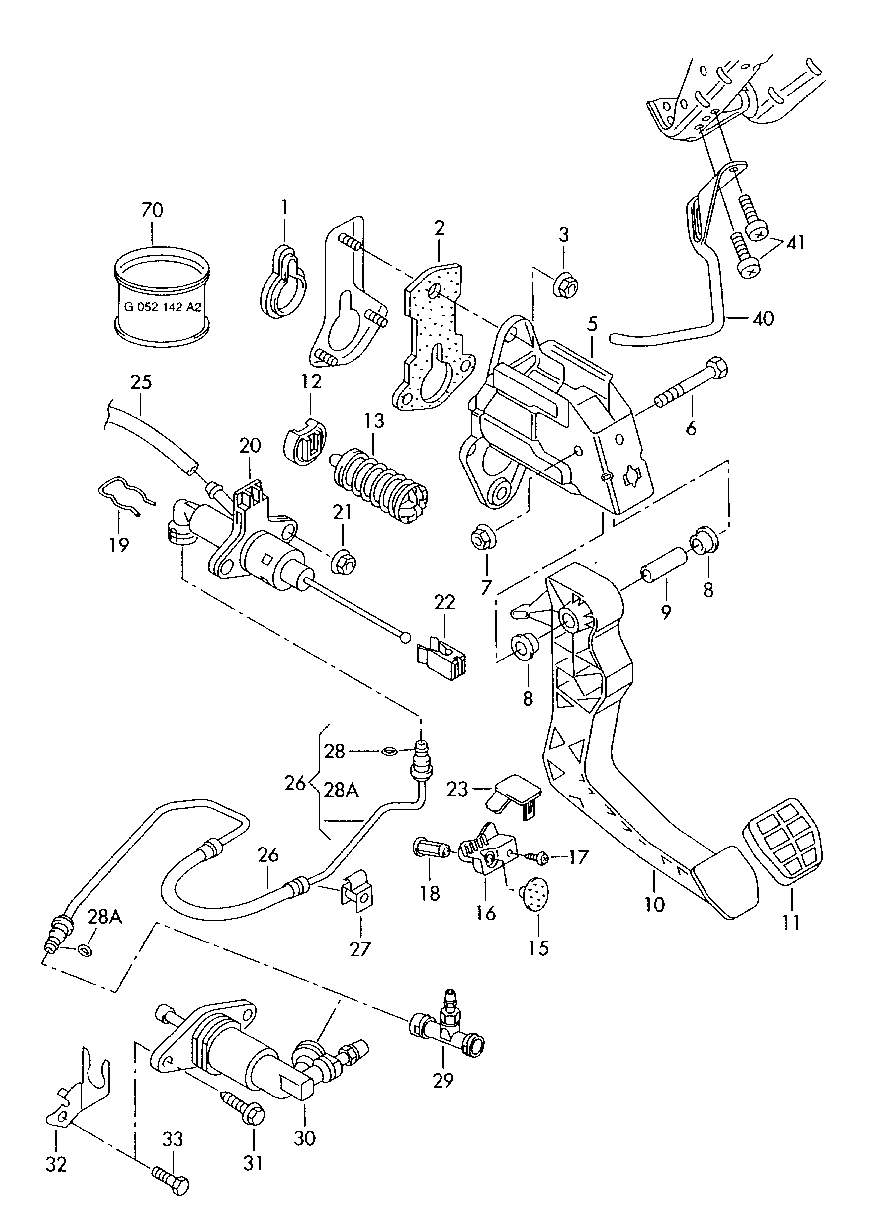 VW 6Q0 721 388 D - Главный цилиндр, система сцепления parts5.com