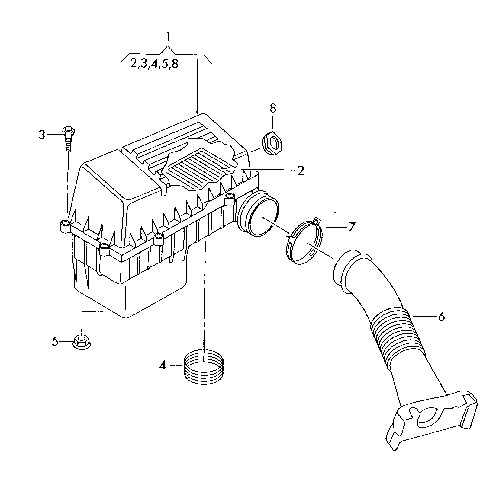 Skoda 036 129 620 H - Воздушный фильтр parts5.com