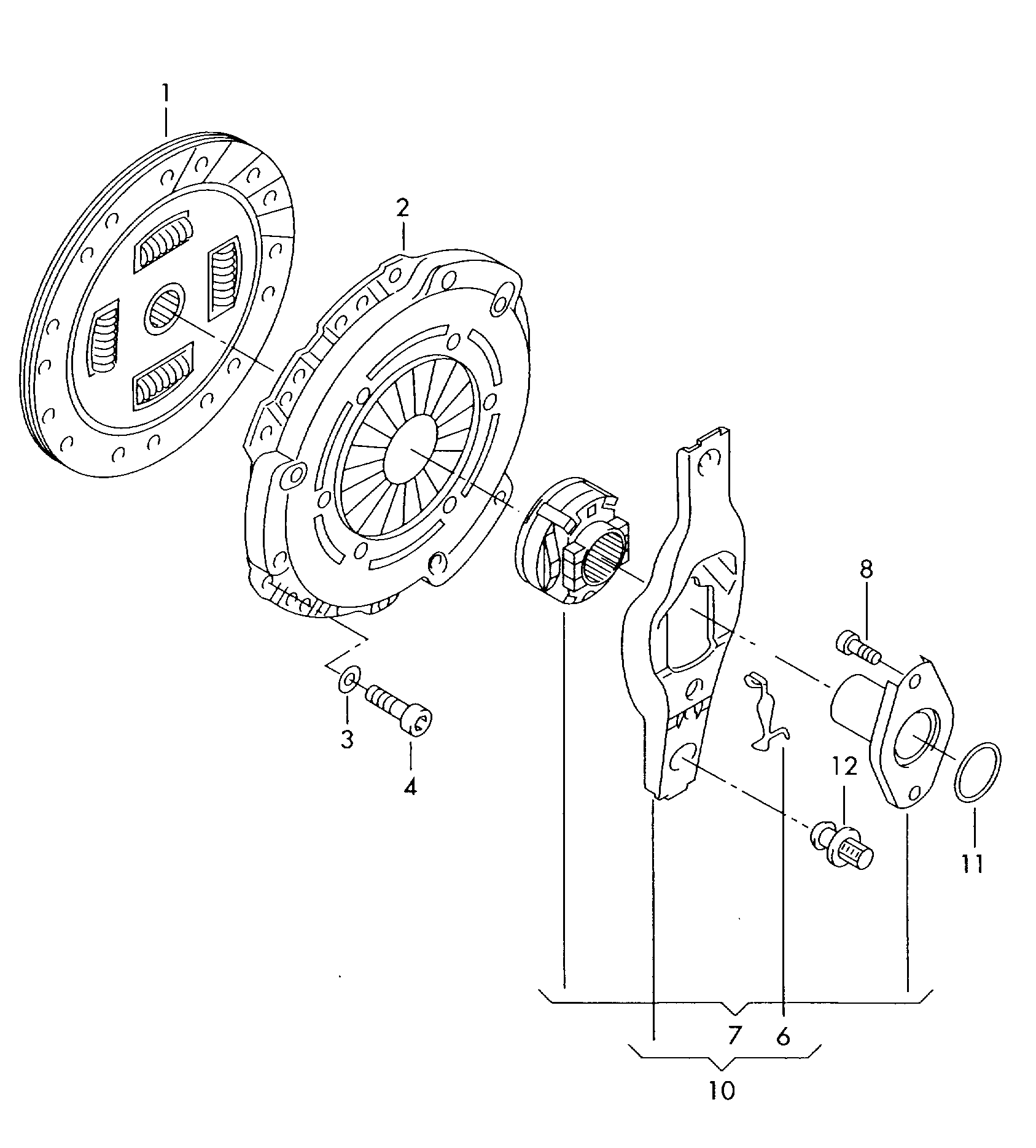 VAG 03C141031 - Диск сцепления, фрикцион parts5.com