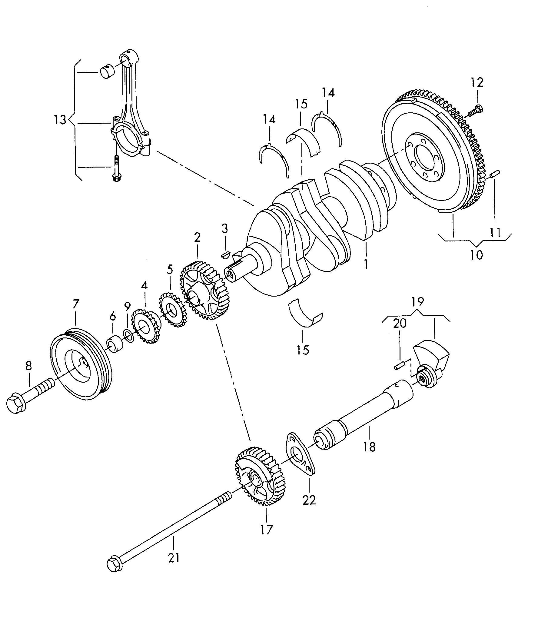 Seat 03E 105 209 - Шестерня, коленчатый вал parts5.com