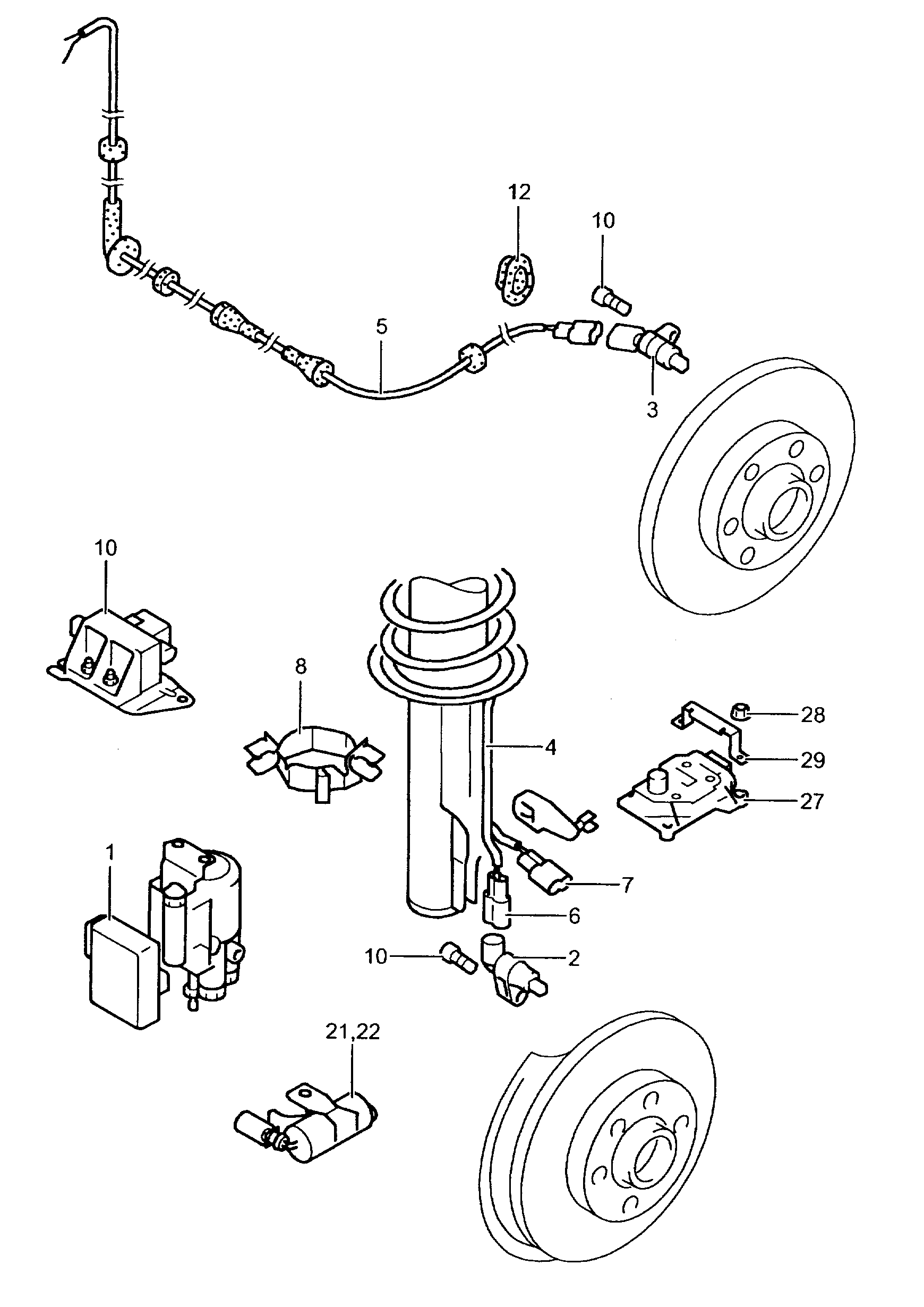 Seat 6Q0 927 807 B - Датчик ABS, частота вращения колеса parts5.com