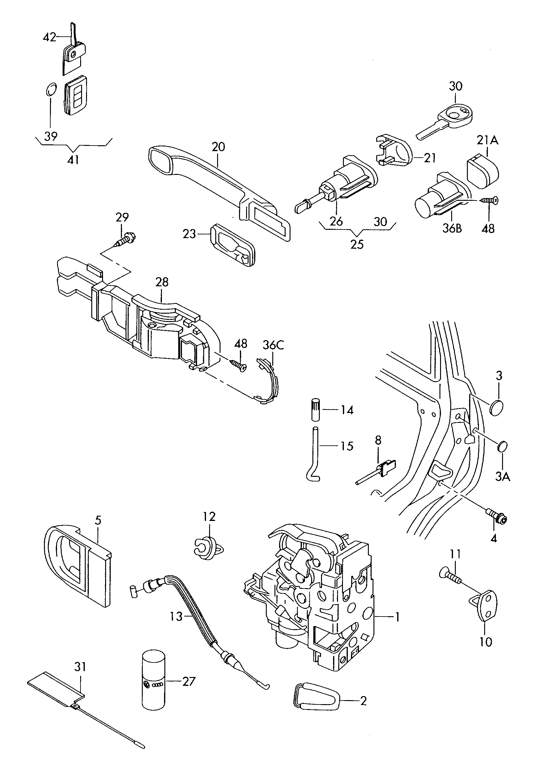 VW 1J0959753DA - Автоключ parts5.com