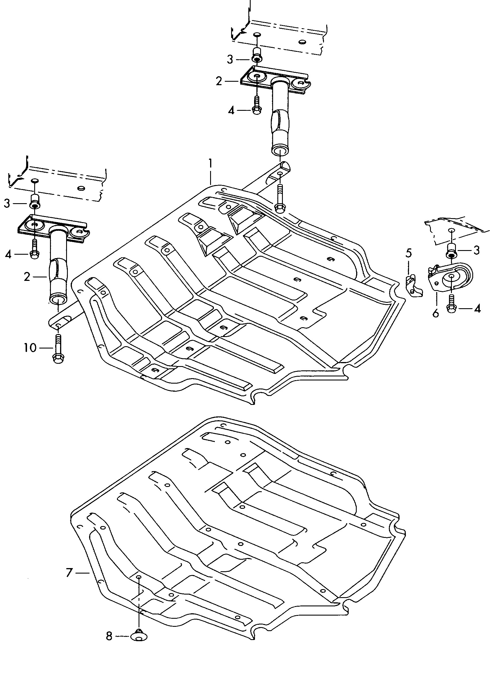 VW 1J0018885A - Кожух двигателя parts5.com