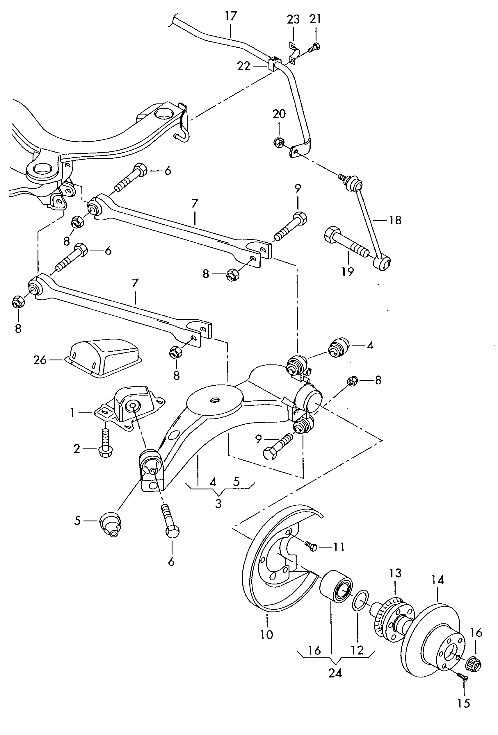 VW 1J0 598 625 - Комплект подшипника ступицы колеса parts5.com