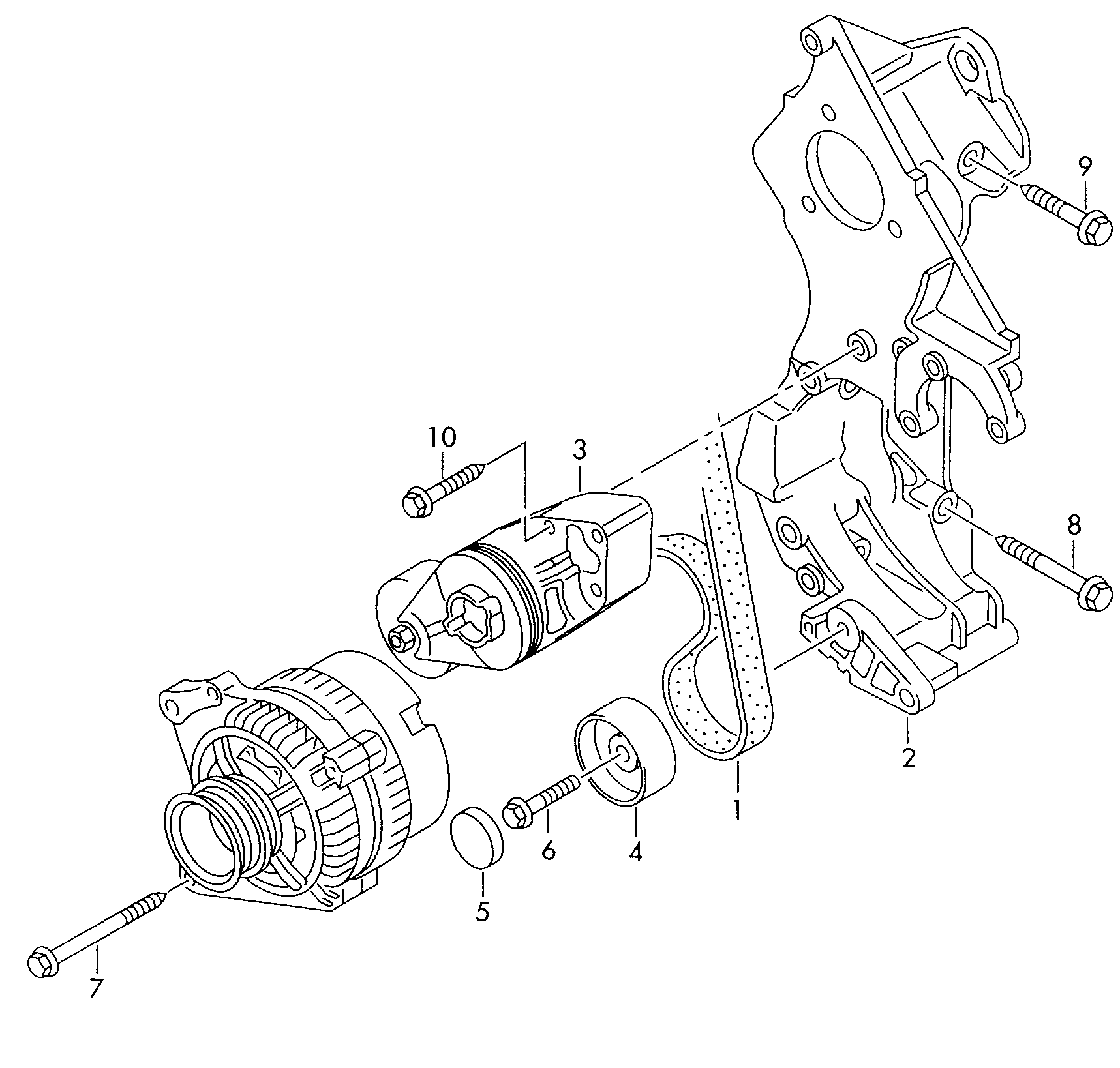 AUDI 038 145 276 - V-Ribbed Belt Set parts5.com