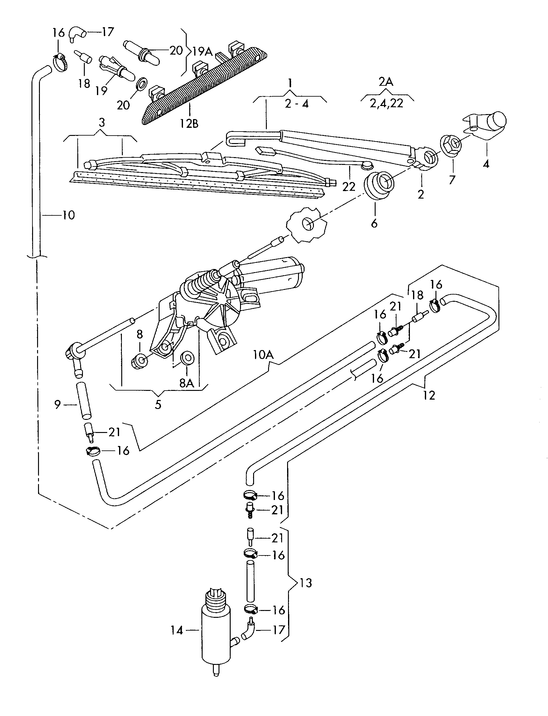 VAG 7M3 955 435 - Рычаг стеклоочистителя, система очистки окон parts5.com