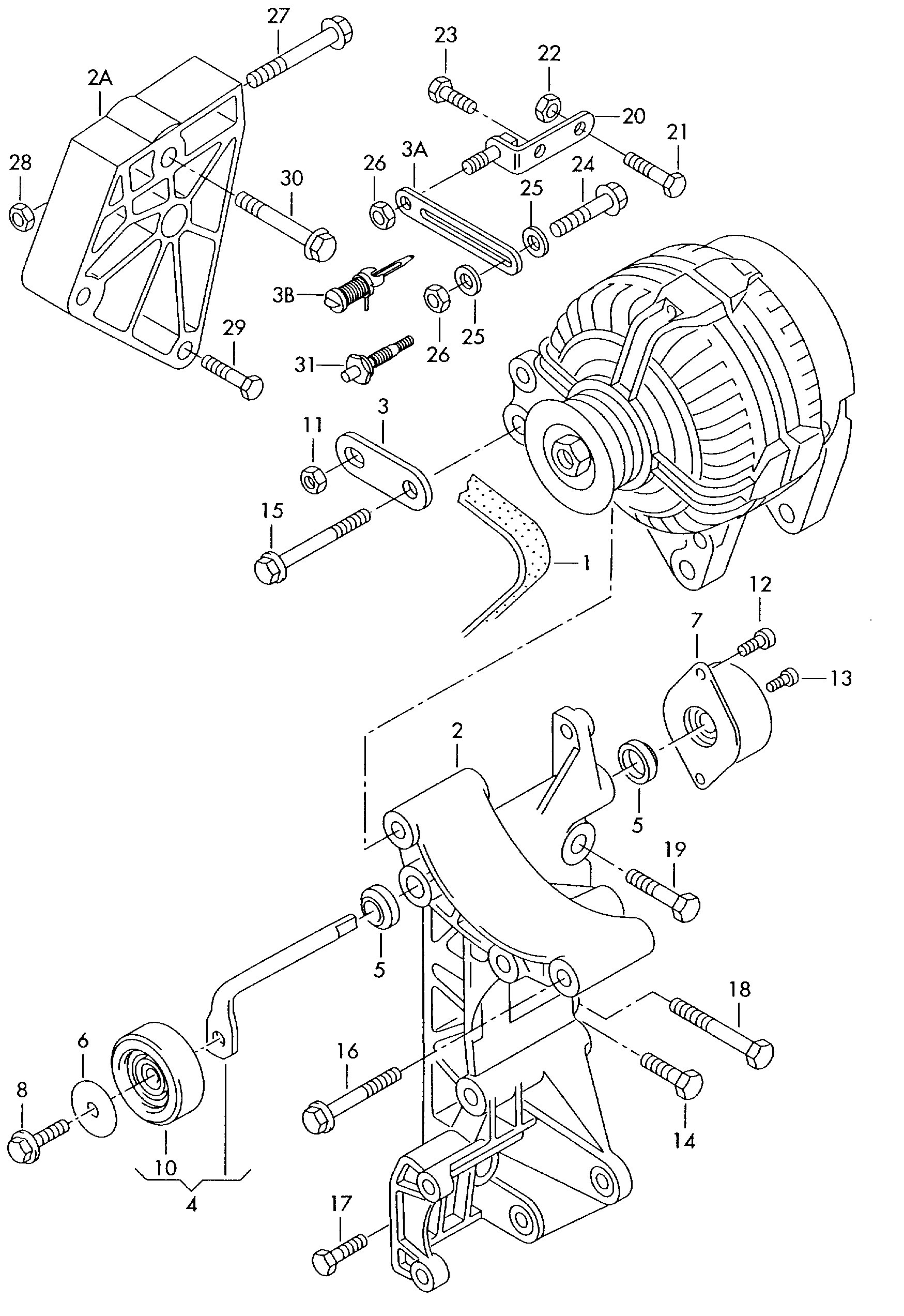 Skoda 028 145 278 M - Polea inversión / guía, correa poli V parts5.com